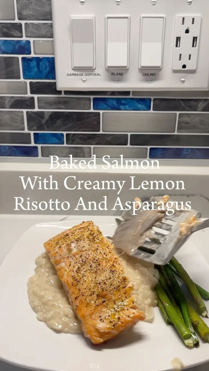 baked-salmon-with-creamy-lemon-risotto-and-asparagus