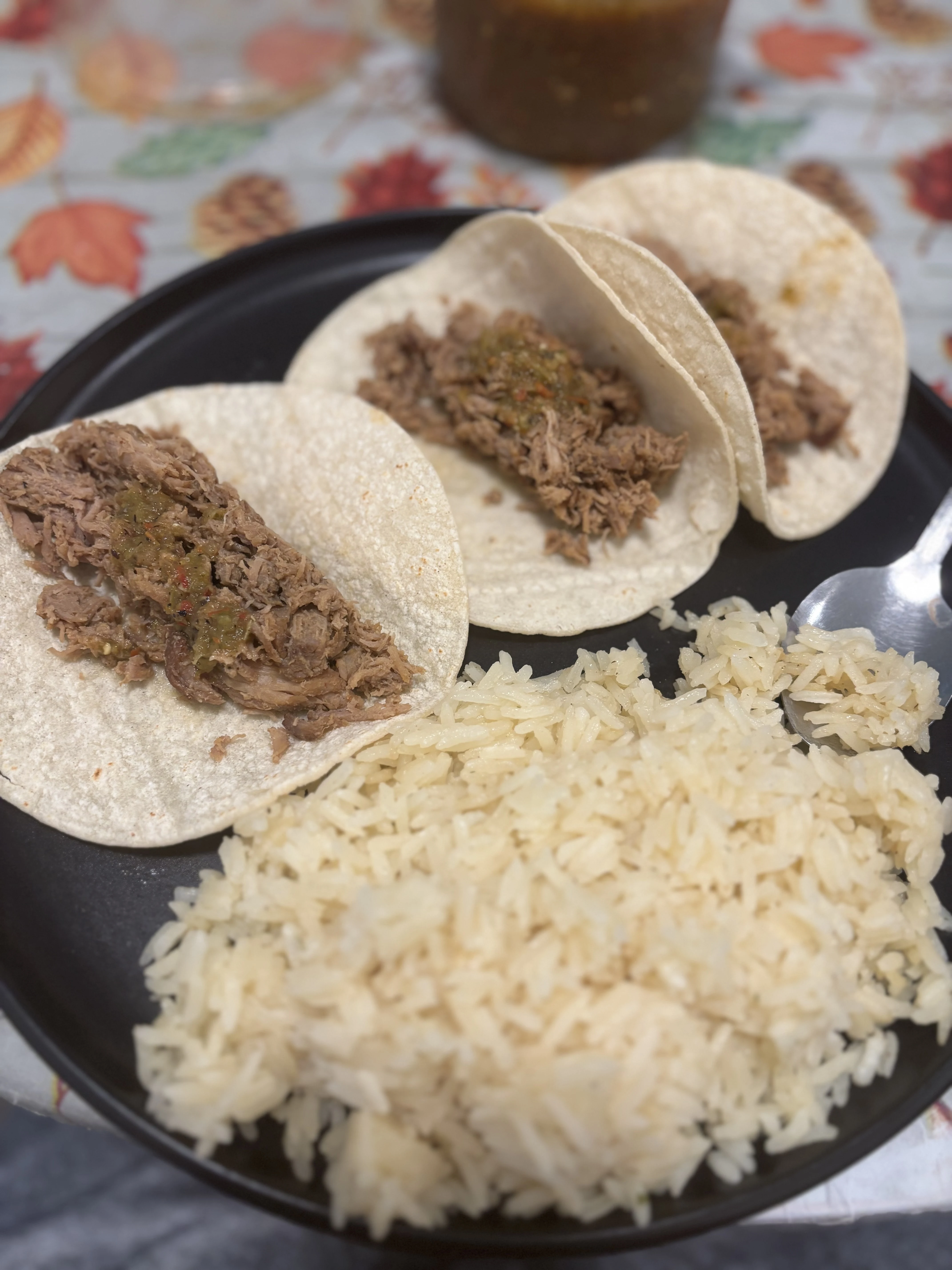 savory-carnitas-tacos-with-fluffy-white-rice