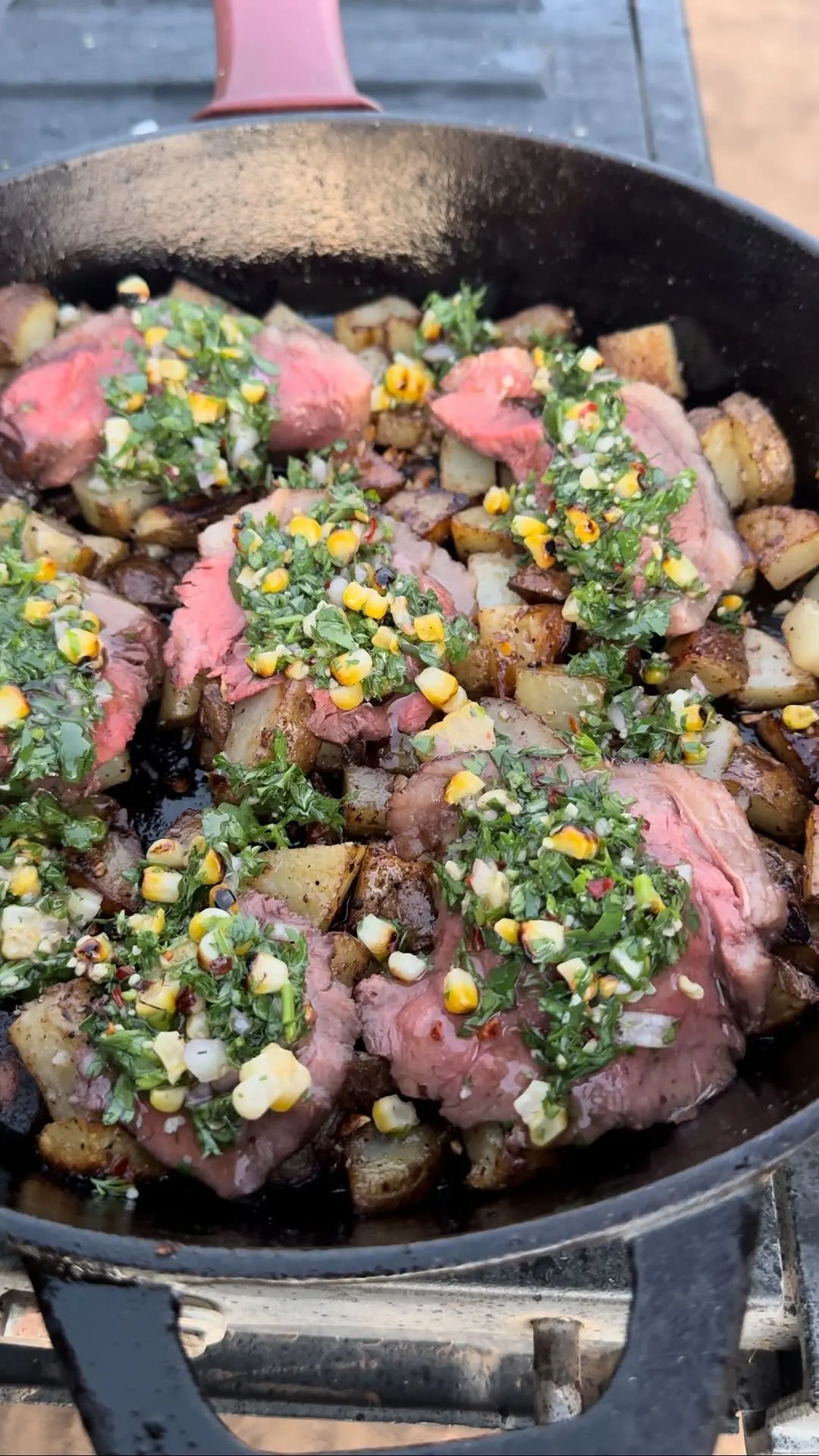 picanha-steak-with-corn-chimichurri-and-potatoes
