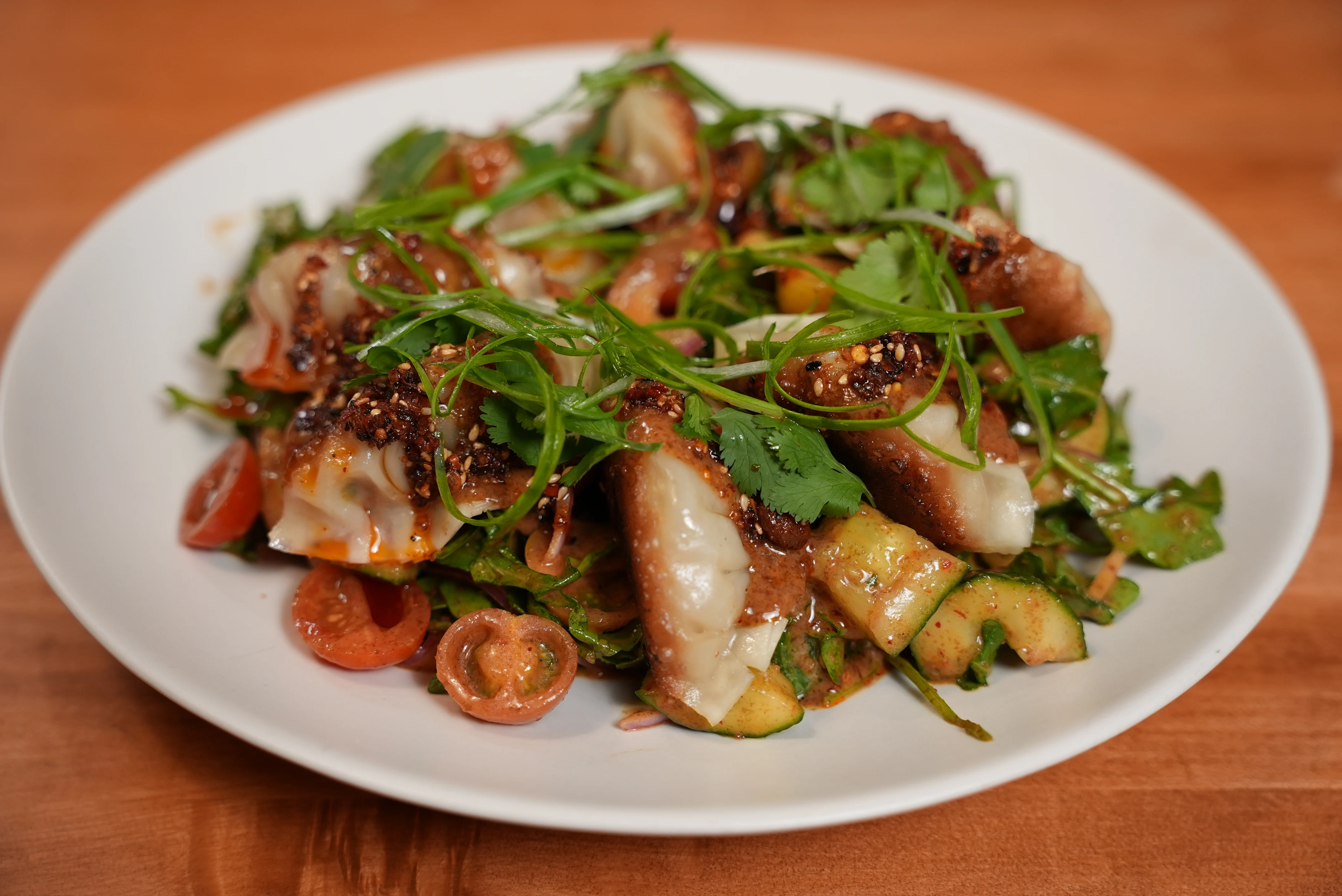 dumpling-salad-with-miso-nori-vinaigrette