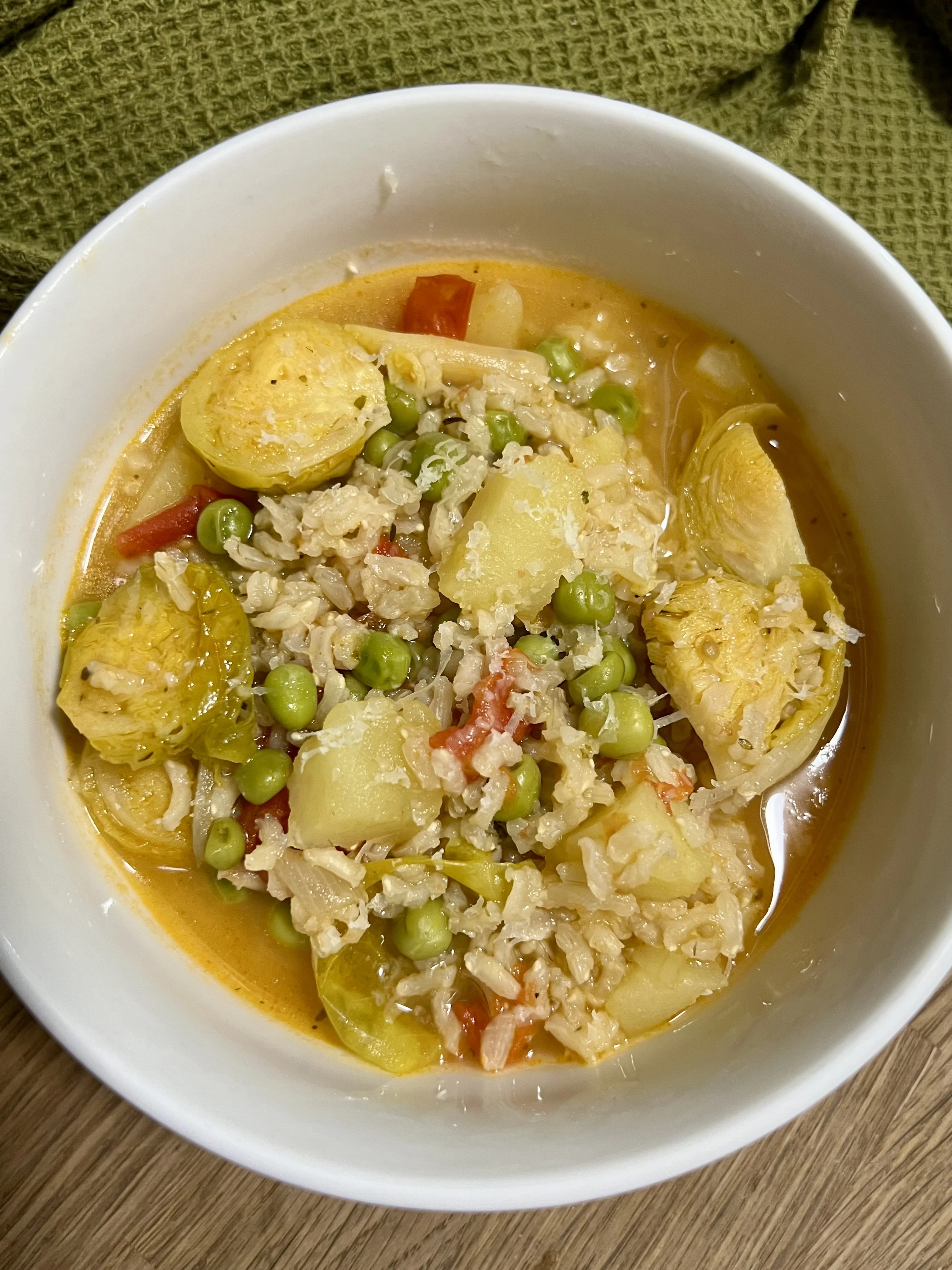 potato-and-rice-soup-with-brussels-sprouts-and-peas