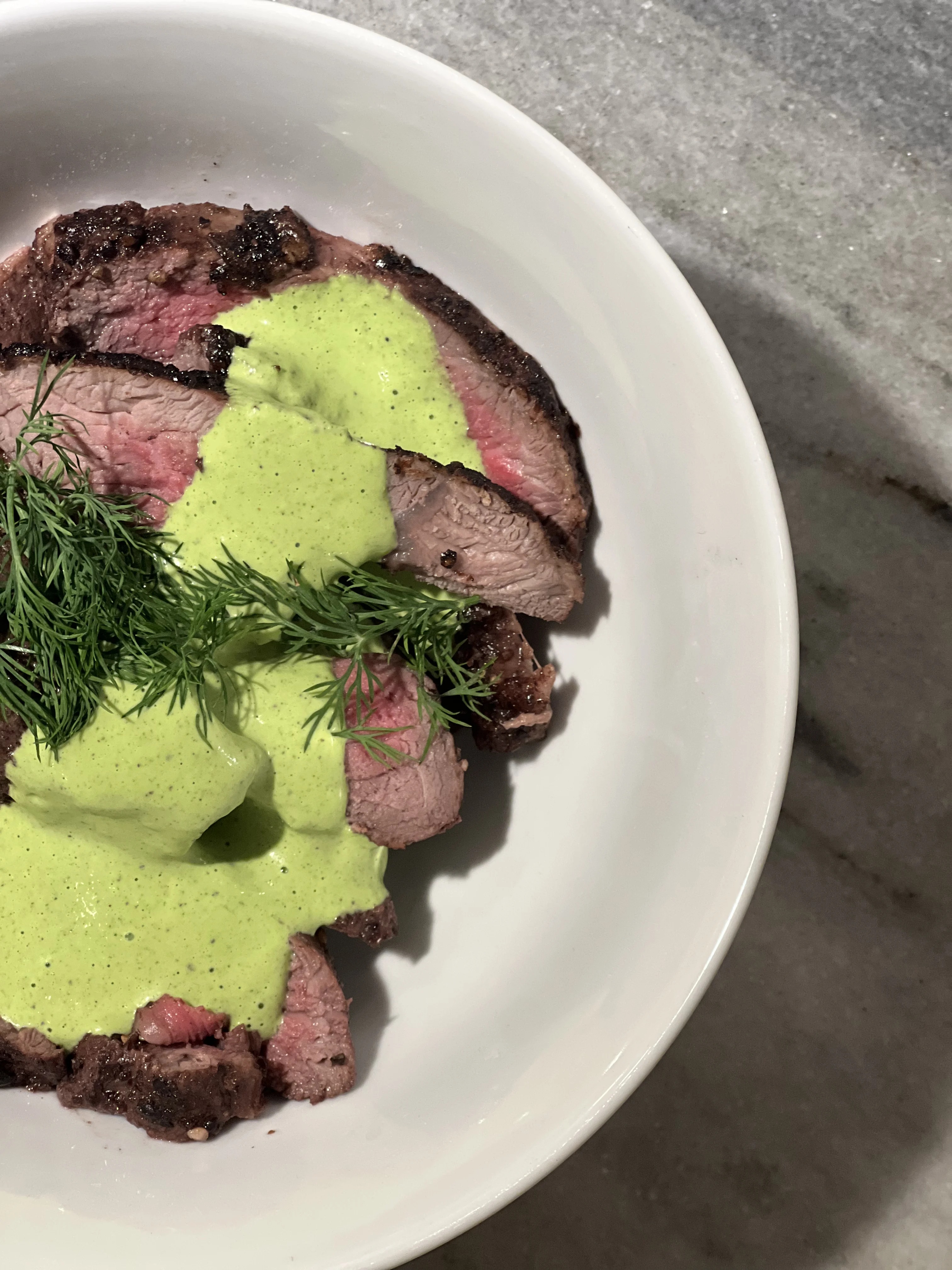 pan-seared-boneless-lamb-sirloin-with-aji-verde-sauce