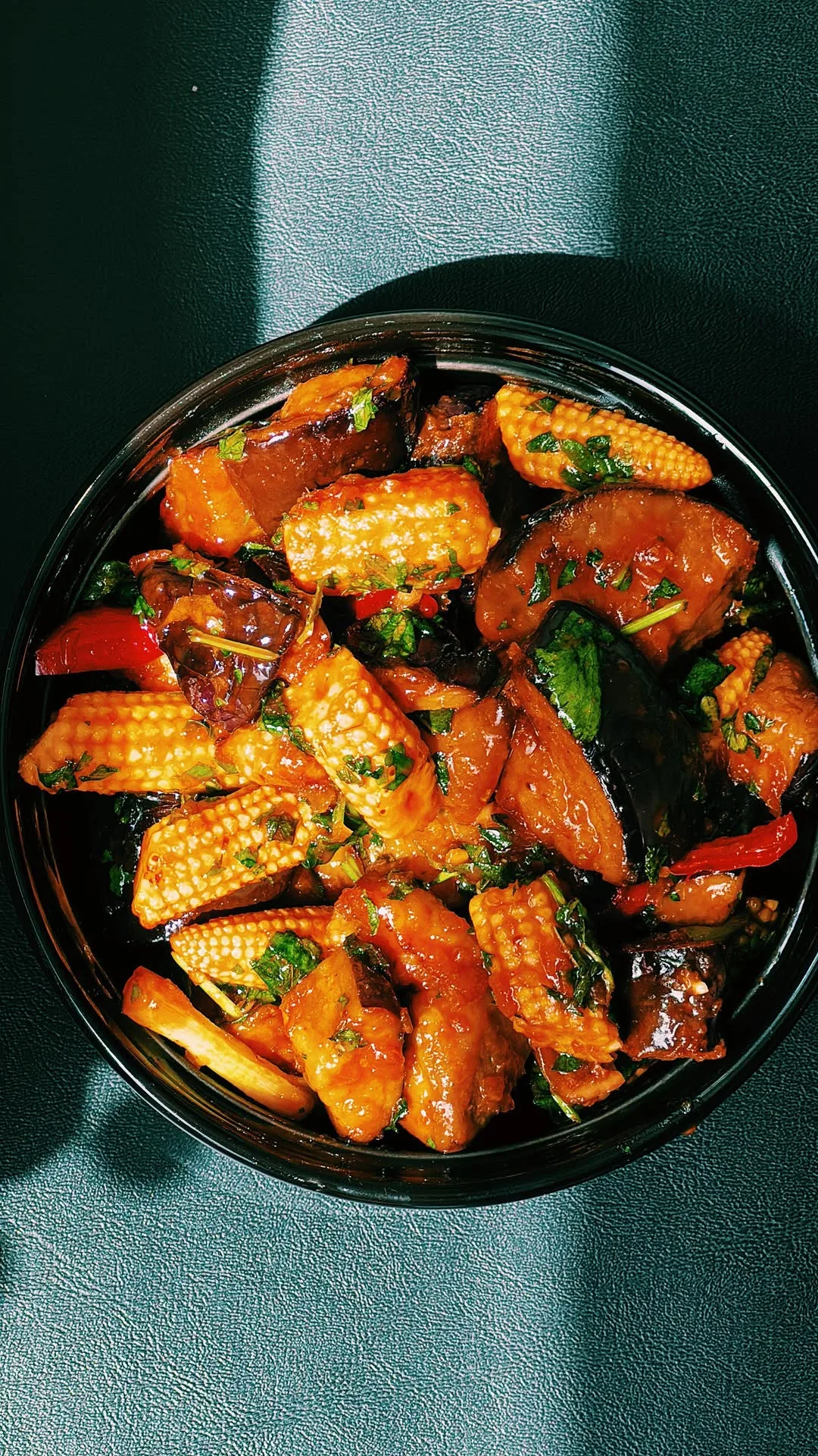 gochujang-crispy-eggplant-and-corn