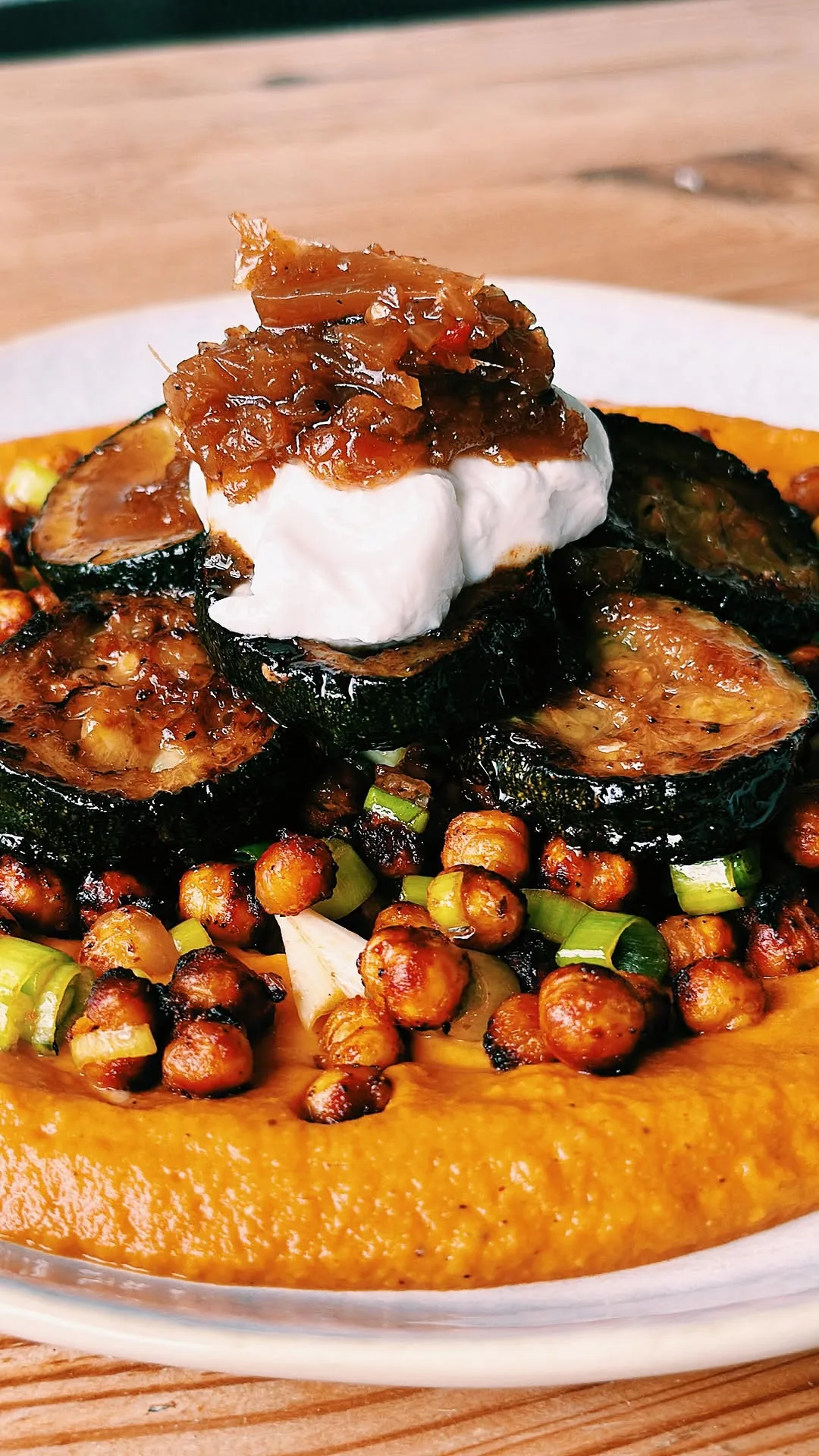 curried-butternut-puree-with-crispy-chickpeas-and-miso-courgette