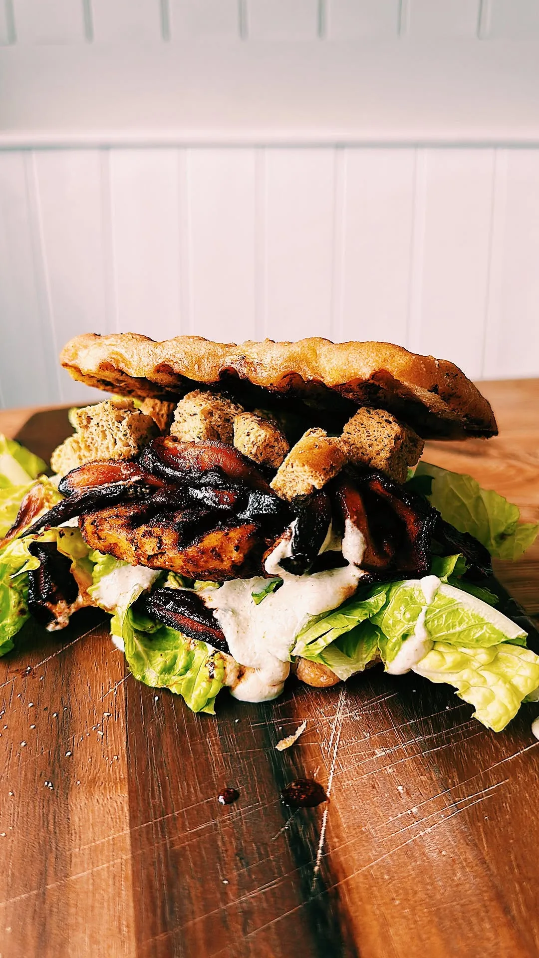 tofu-'chicken'-caesar-sandwich