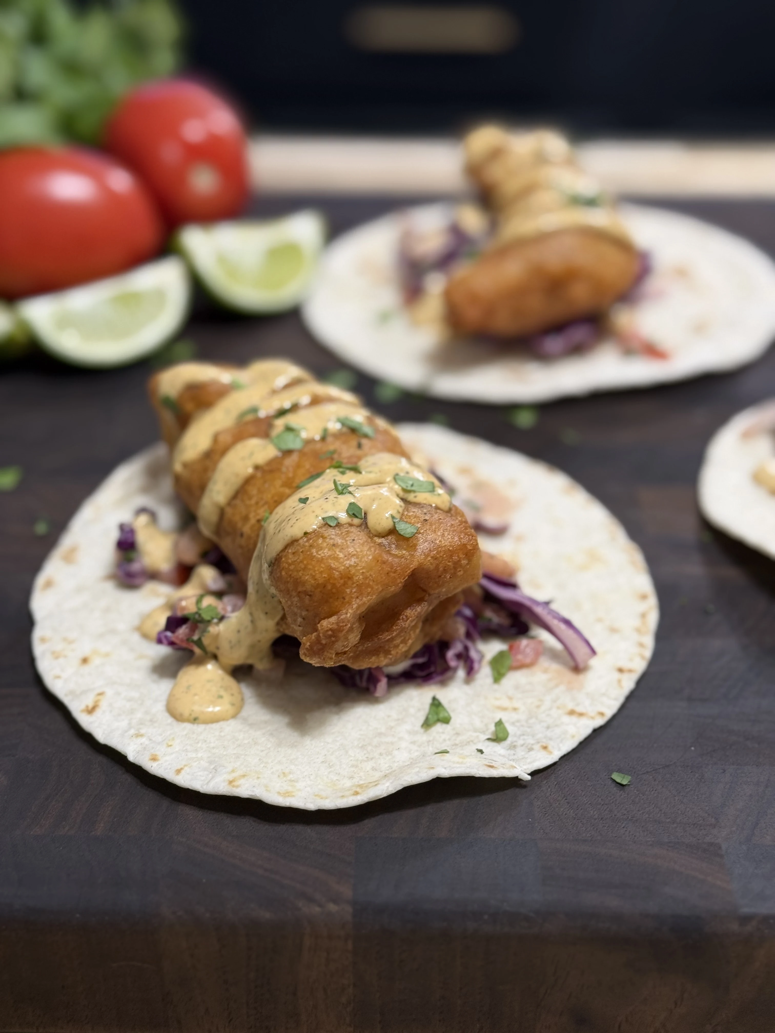 baja-fish-tacos-with-pineapple-slaw-and-chipotle-crema