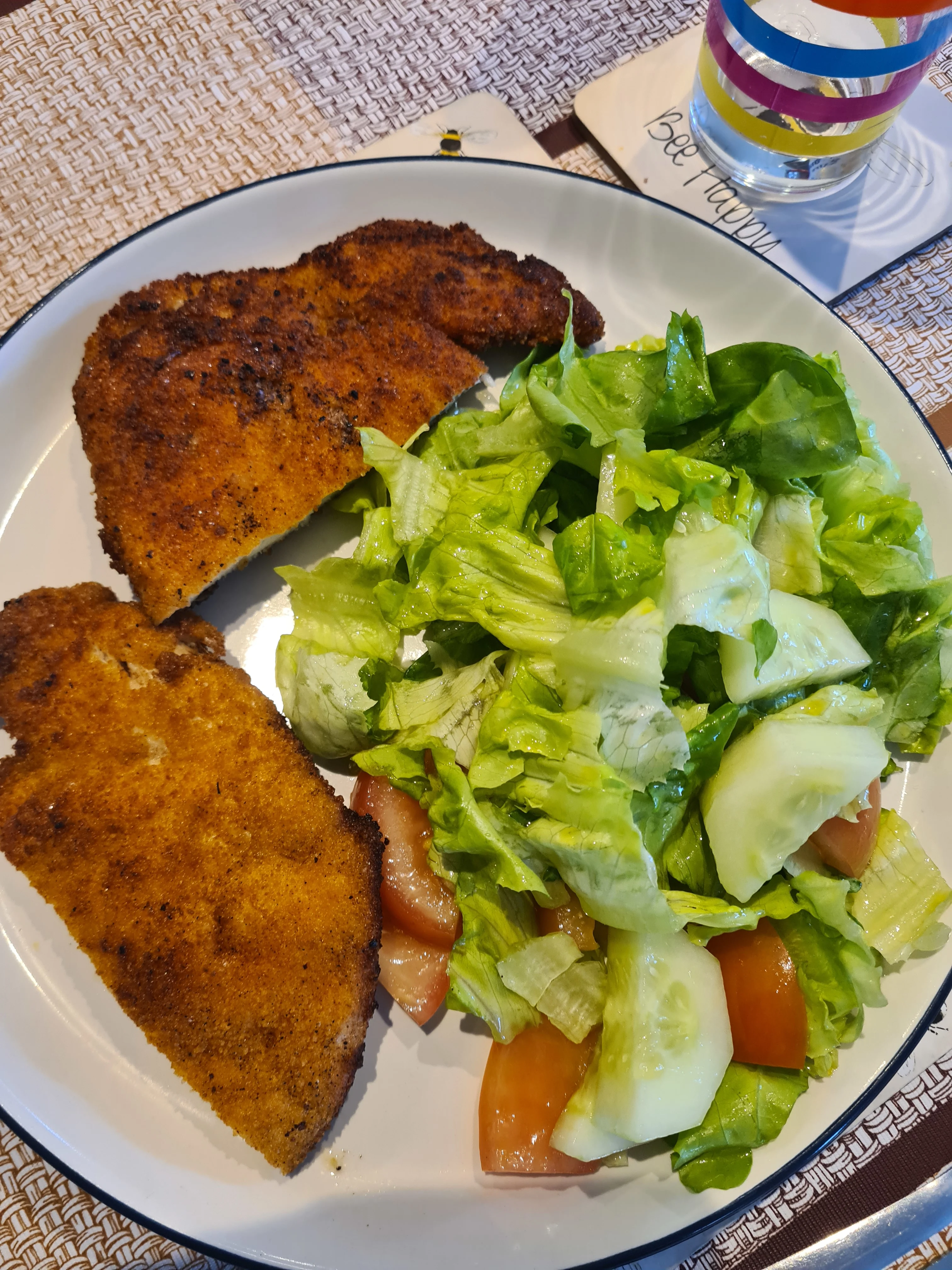 pollo-milanese-and-salad