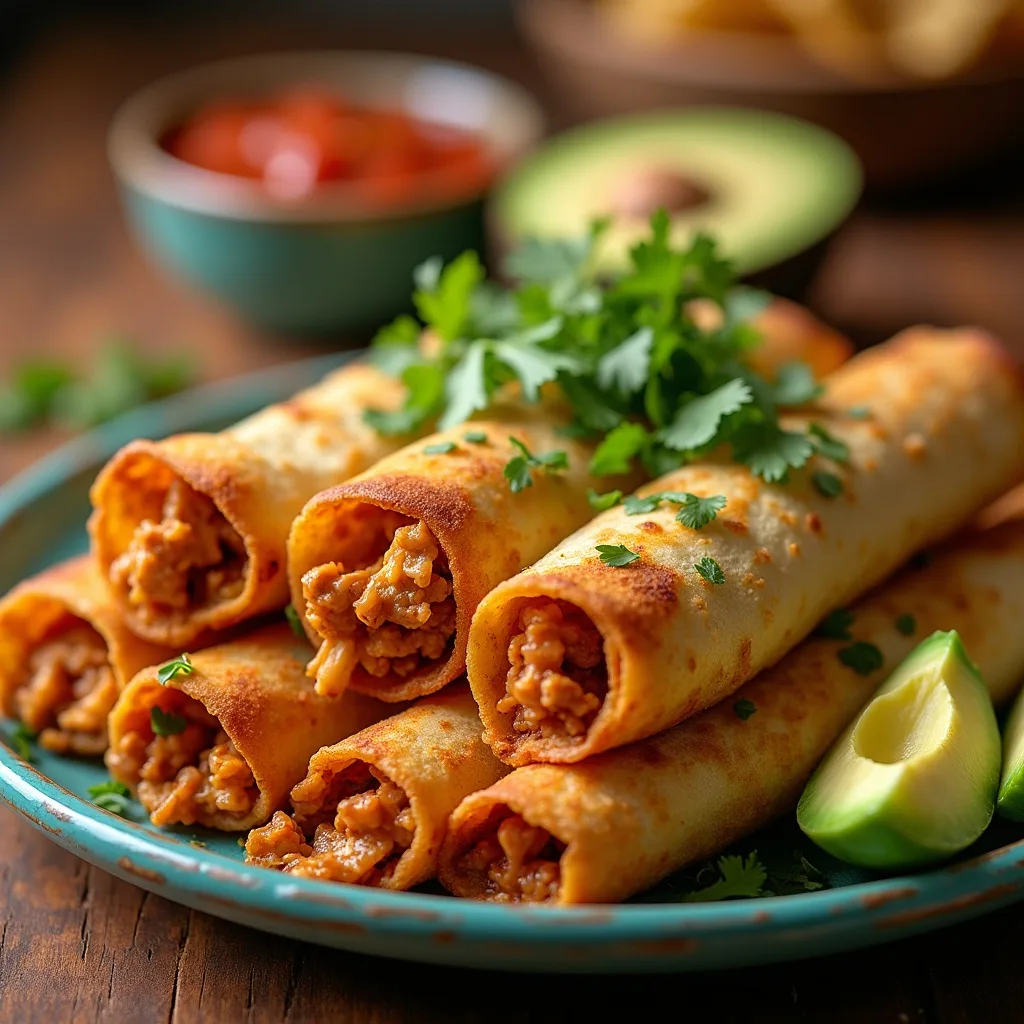 air-fryer-roasted-chicken-taquitos