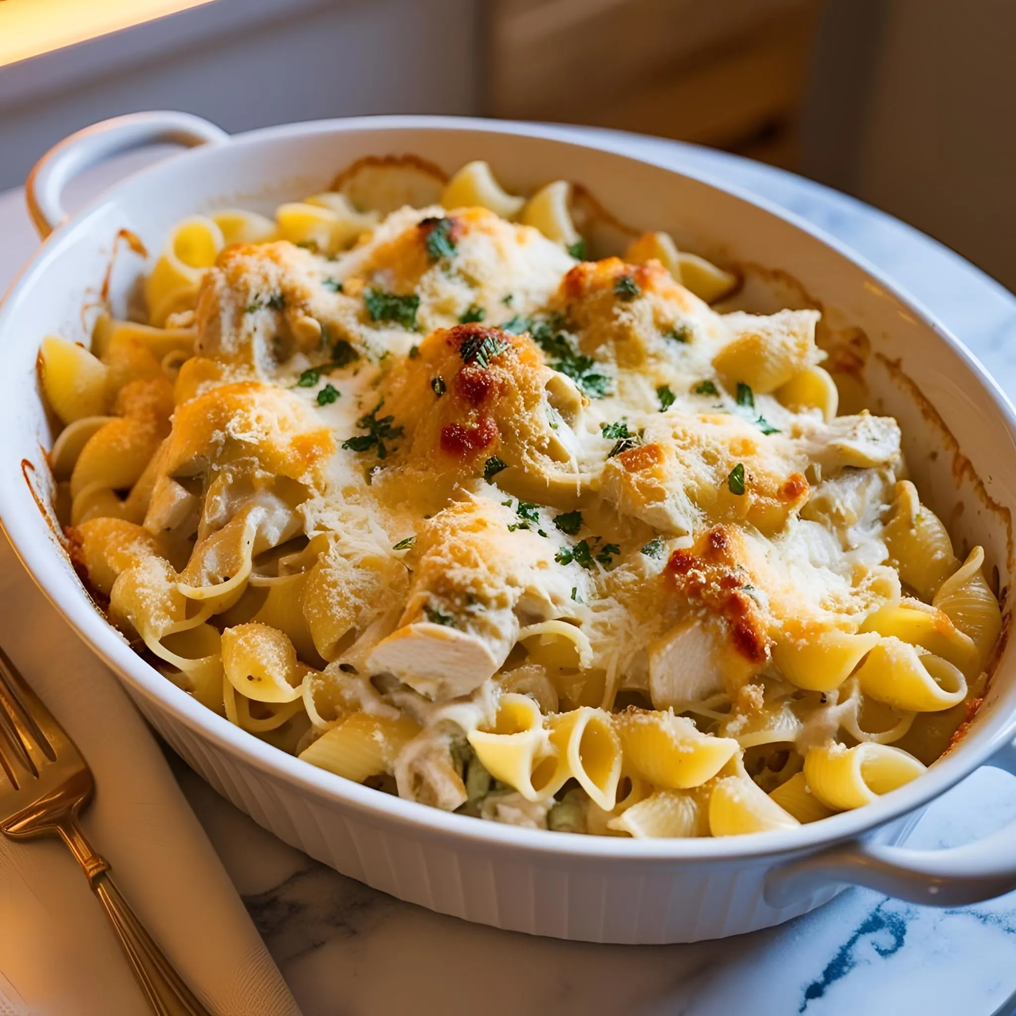 chicken-alfredo-casserole