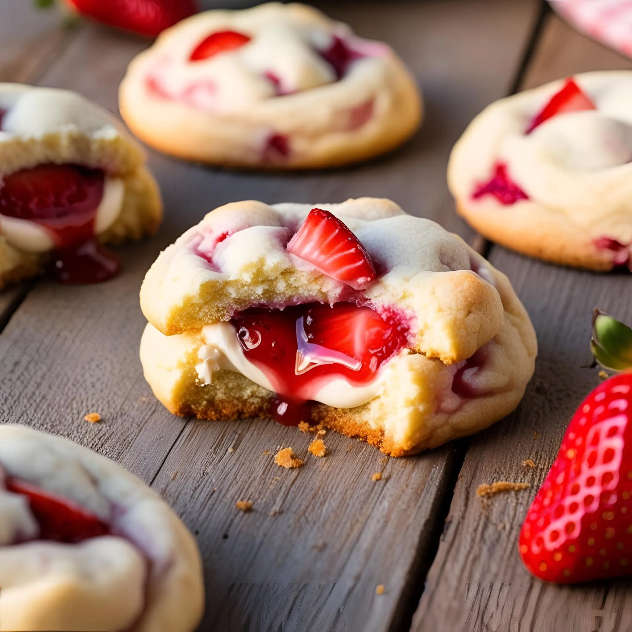 strawberry-cheesecake-stuffed-cookies