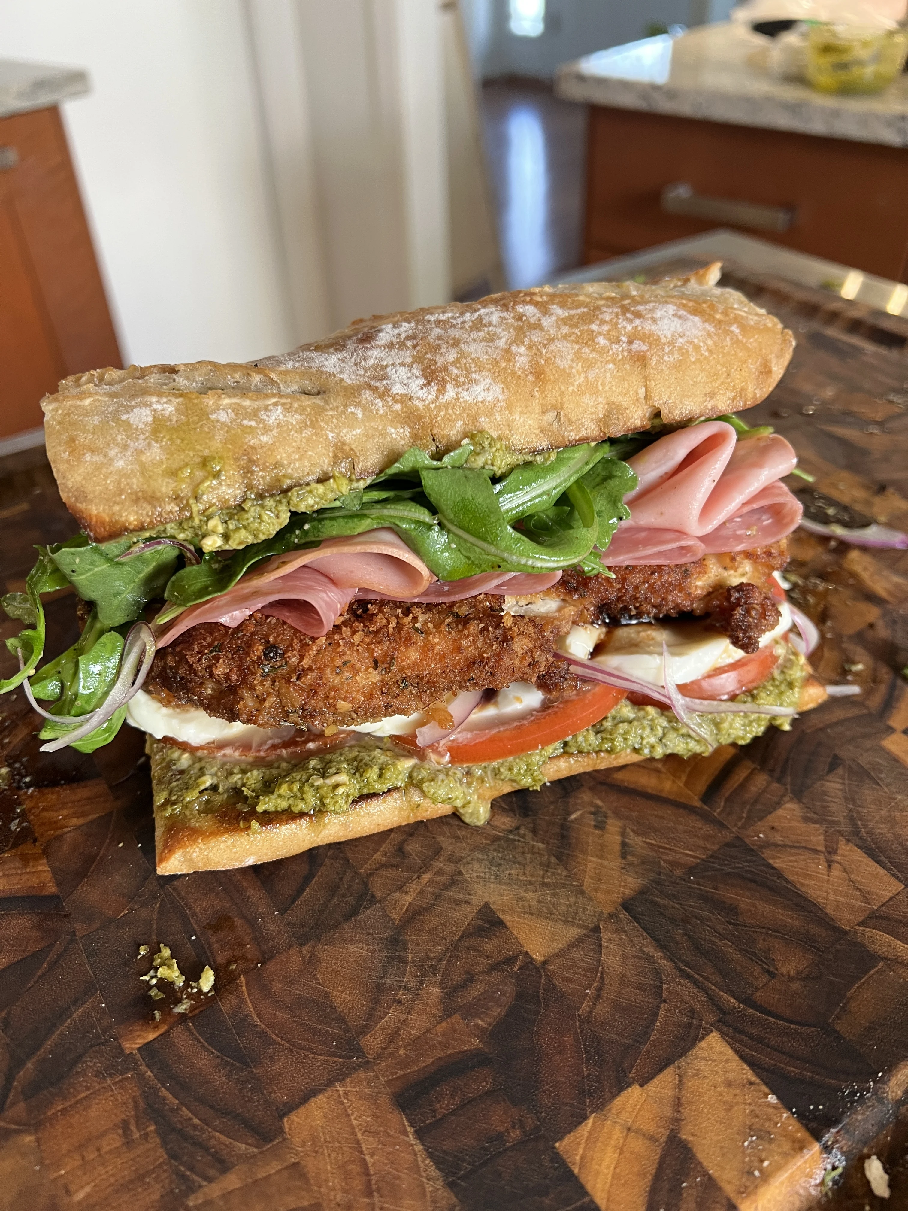 fried-chicken-sandwich-with-italian-meats-and-pesto