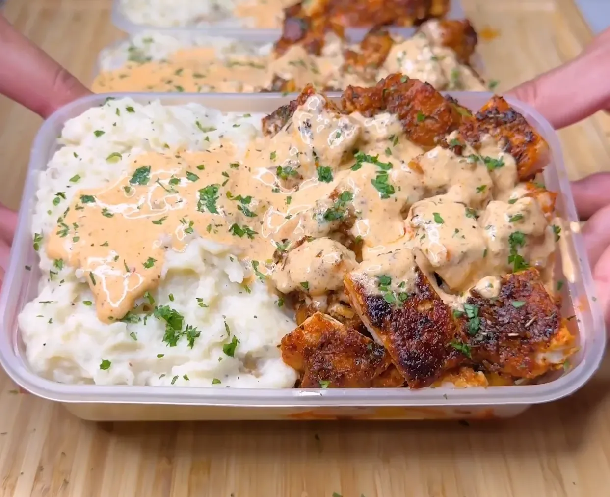 garlic-parmesan-chicken-and-creamy-mashed-potatoes