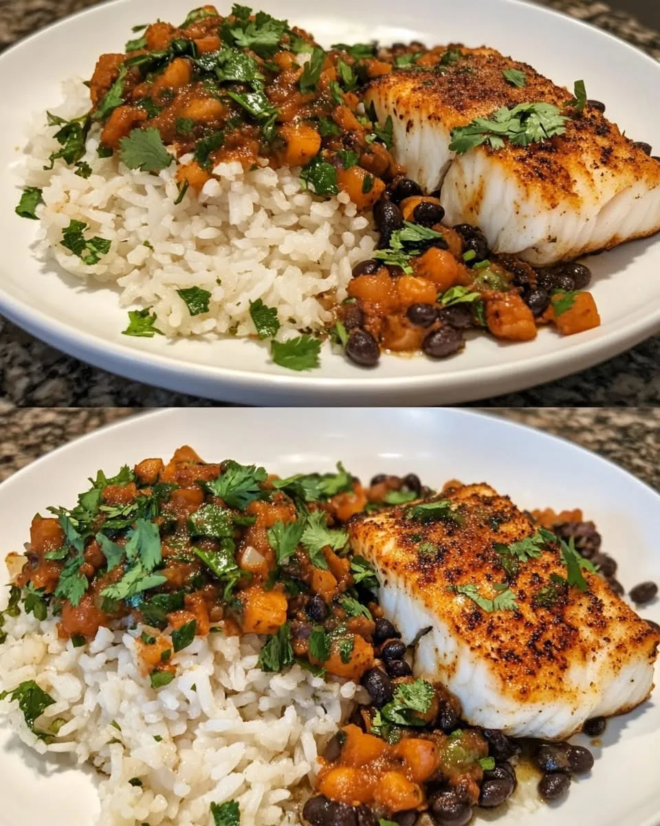 chipotle-lime-cod-with-cilantro-black-bean-rice