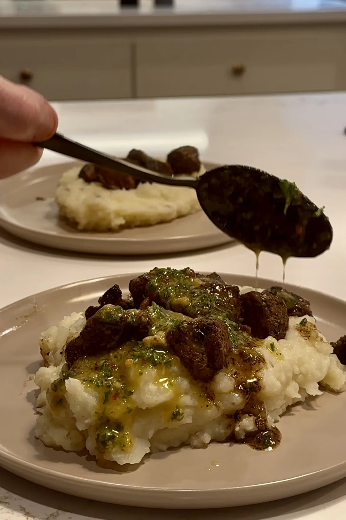 cowboy-butter-steak-bites-and-mashed-potatoes