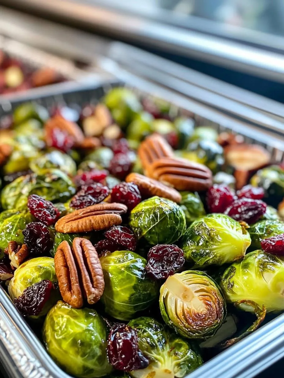 roasted-brussels-sprouts-with-toasted-pecans-and-dried-cranberries