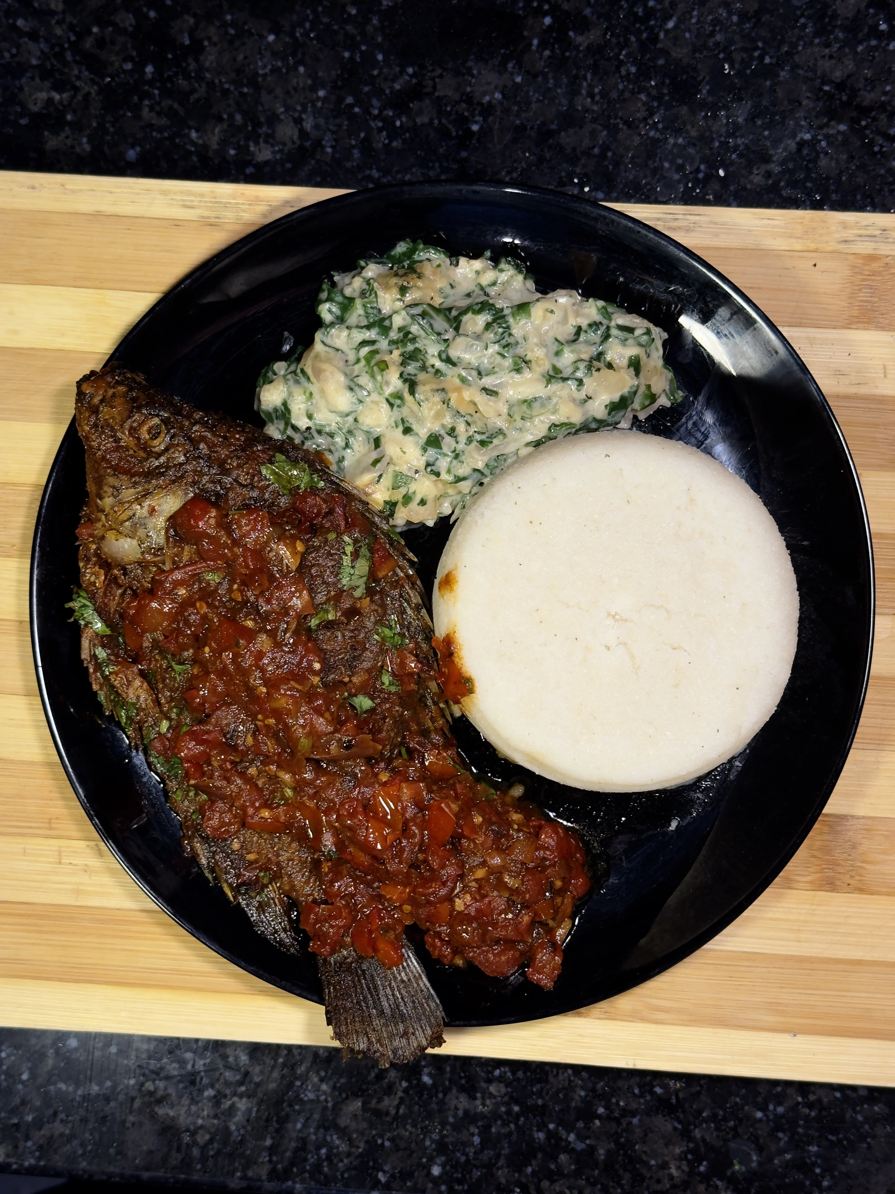 wet-fry-fish-with-creamy-spinach