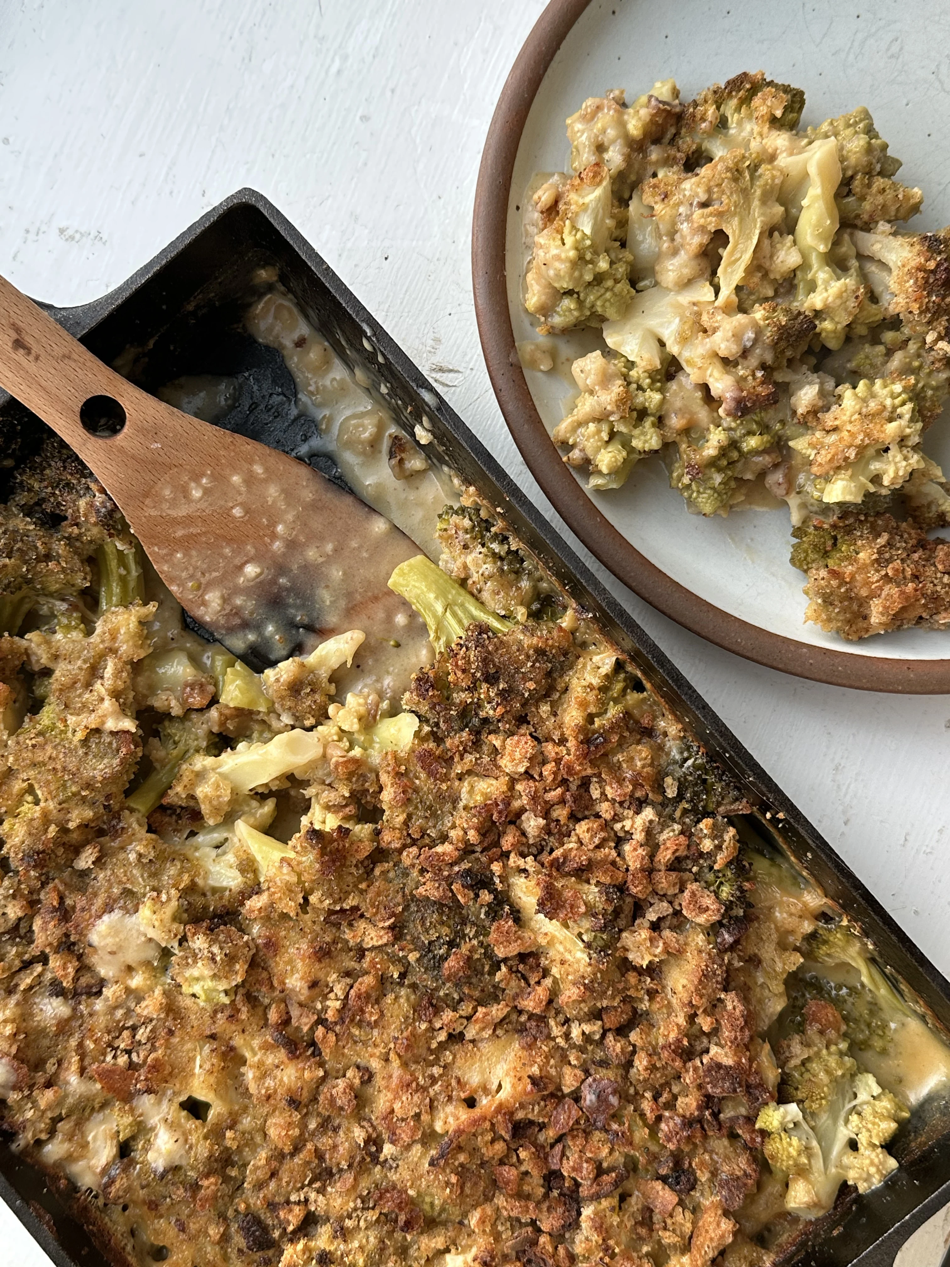 cheesy-sourdough-discard-broccoli-cauliflower-casserole