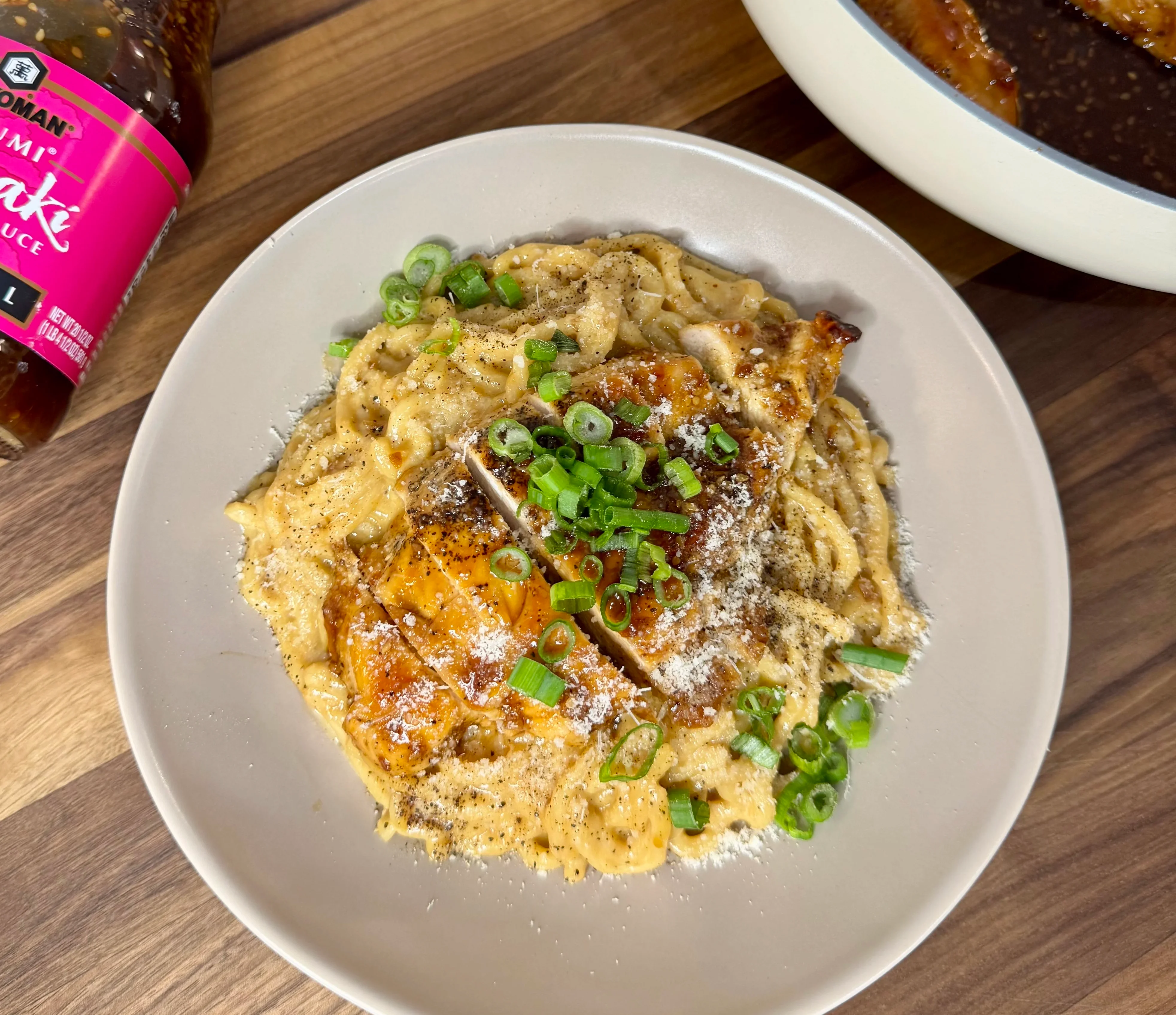 chicken-teriyaki-w-garlic-parmesan-udon-noodles