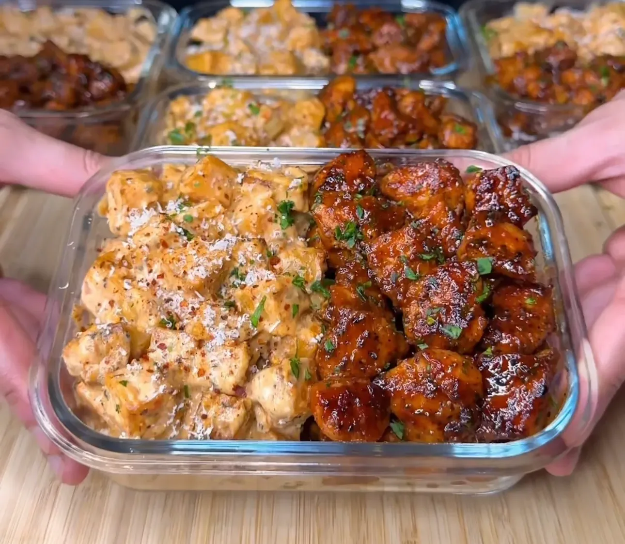 high-protein-honey-bbq-chicken-and-garlic-parmesan-potatoes