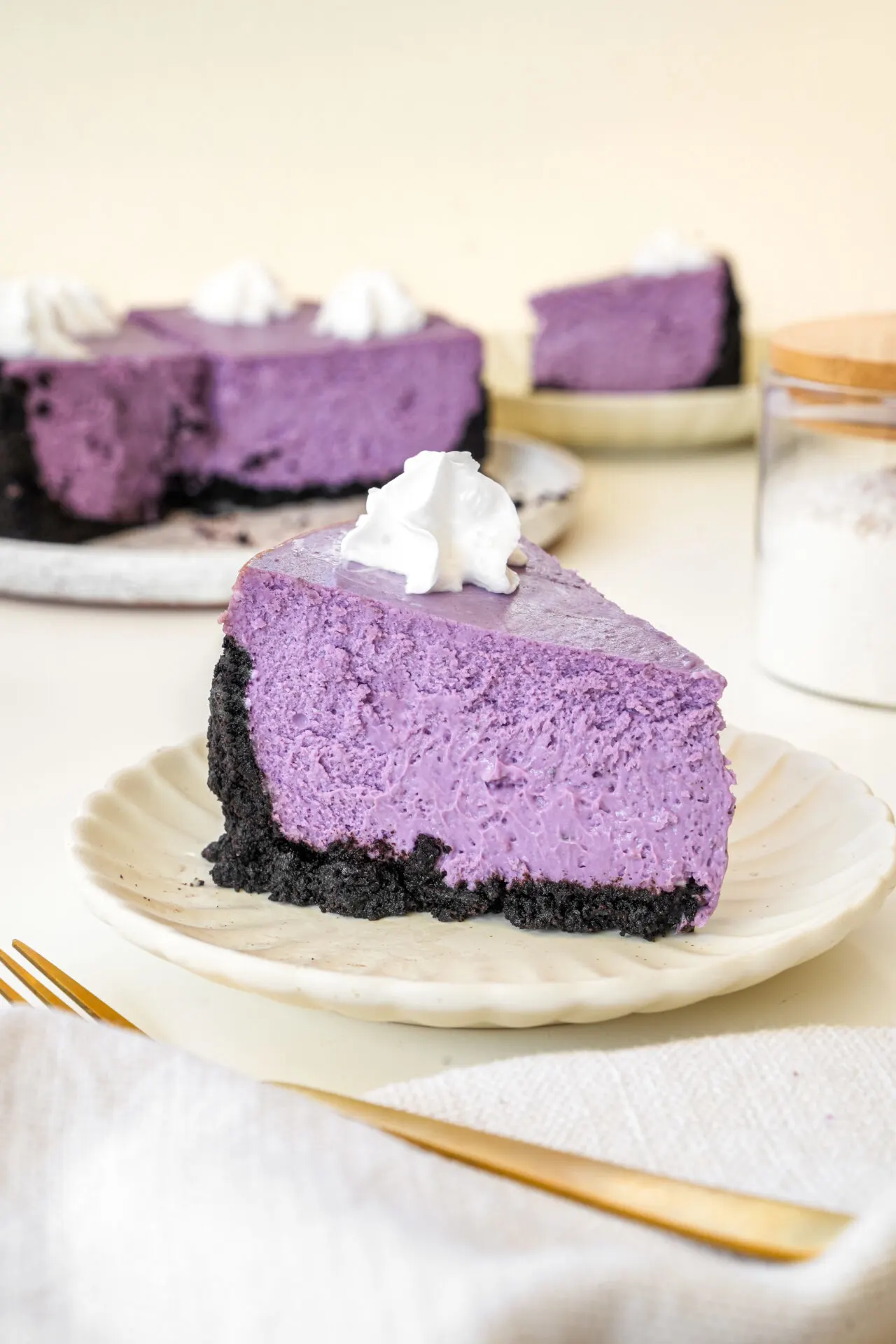 ube-cheesecake-with-oreo-crust