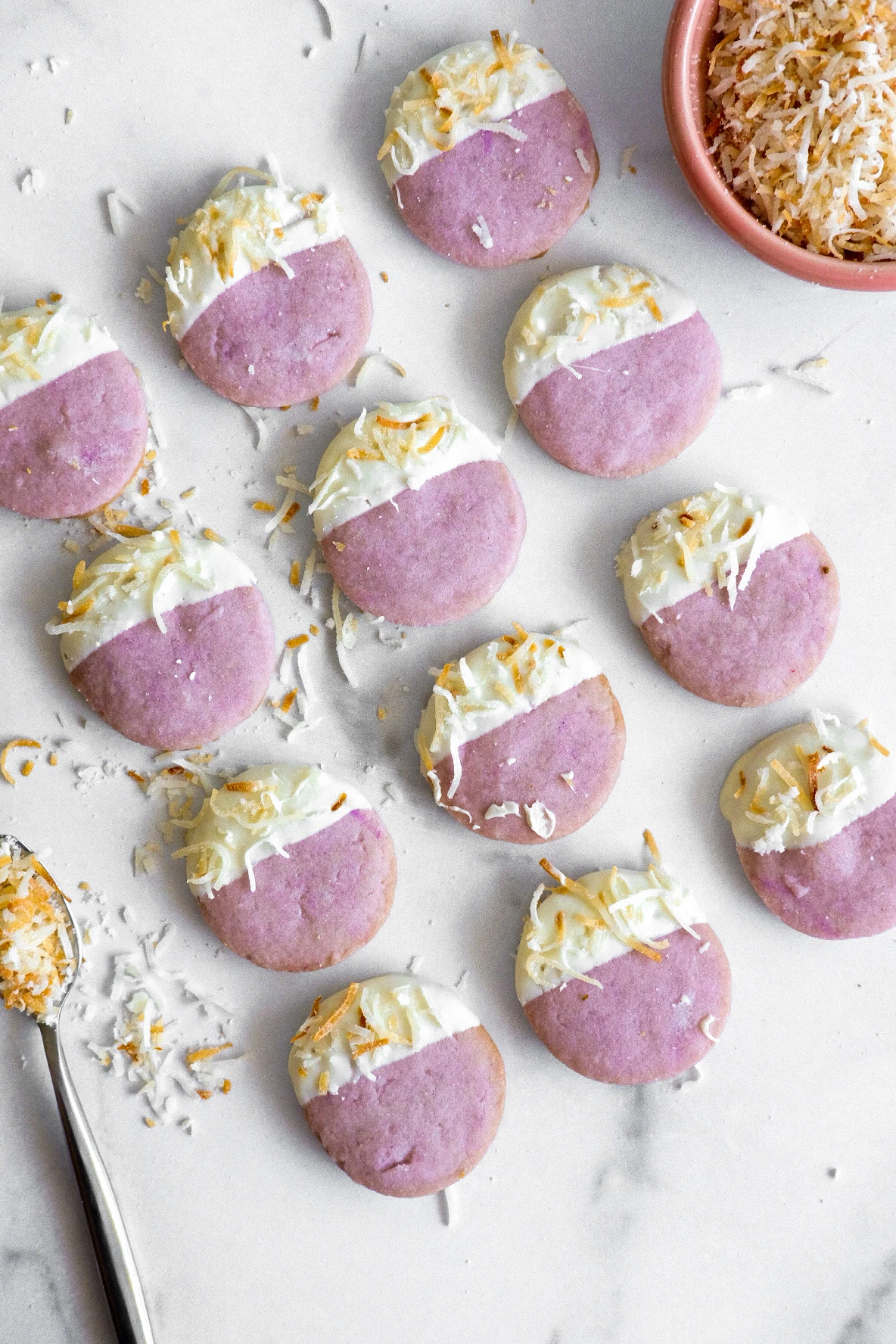 taro-coconut-shortbread-cookies