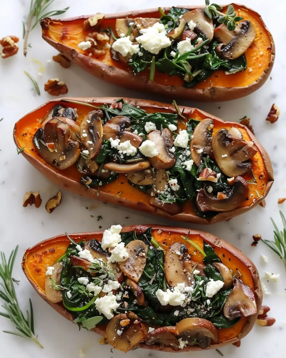 stuffed-sweet-potatoes-with-spinach-mushroom-feta-and-rosemary