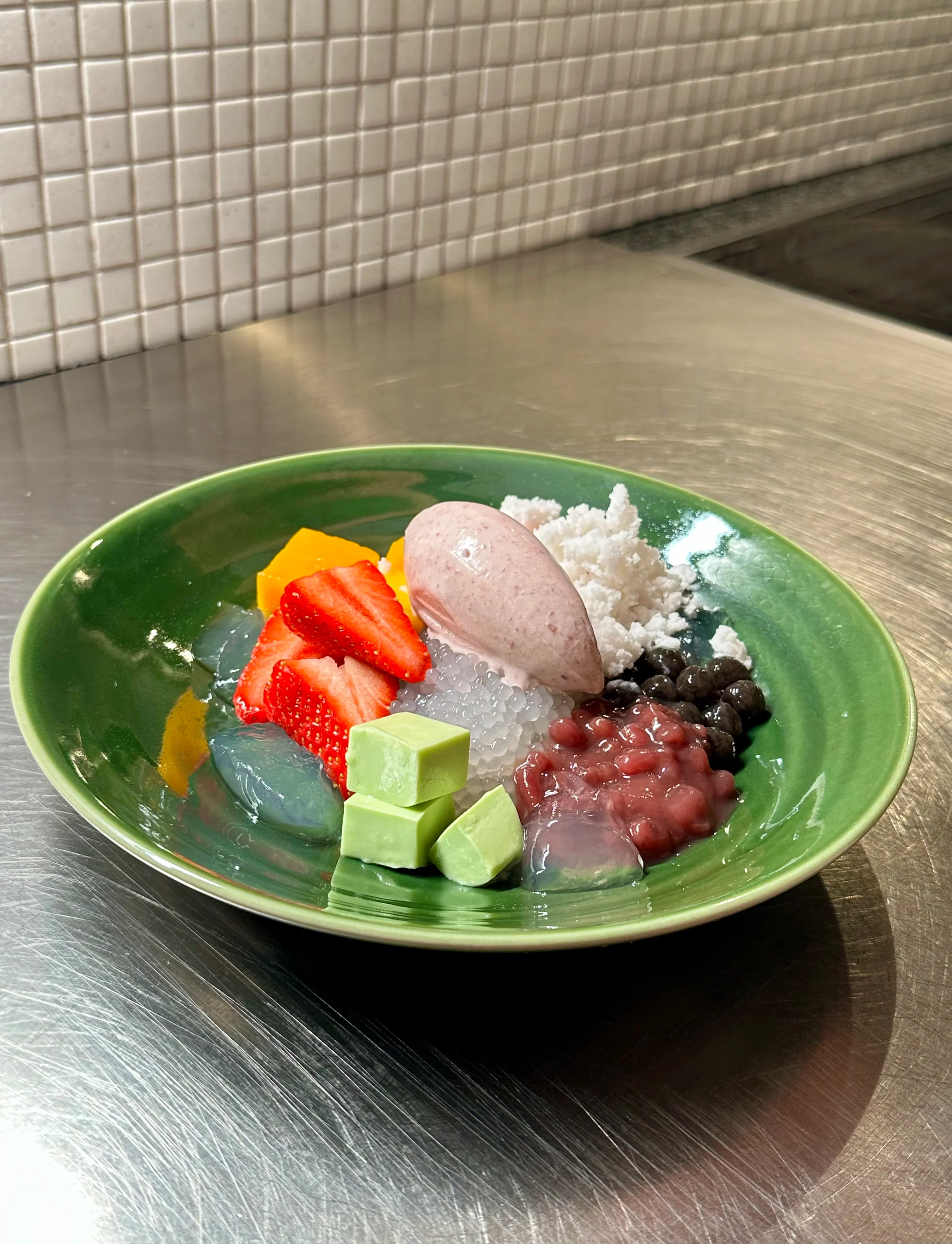 plated-es-campur-with-coconut-red-bean-and-pandan