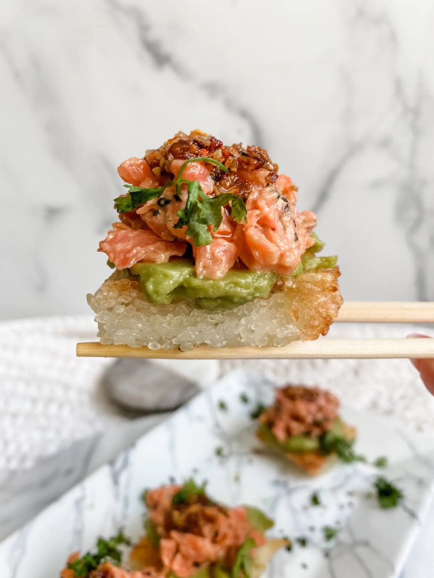 spicy-salmon-crispy-rice-air-fried