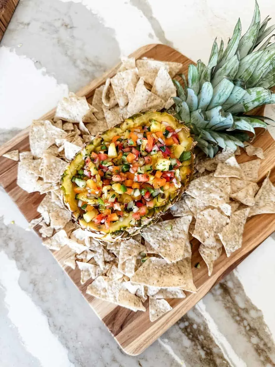 pineapple-salsa-in-a-pineapple