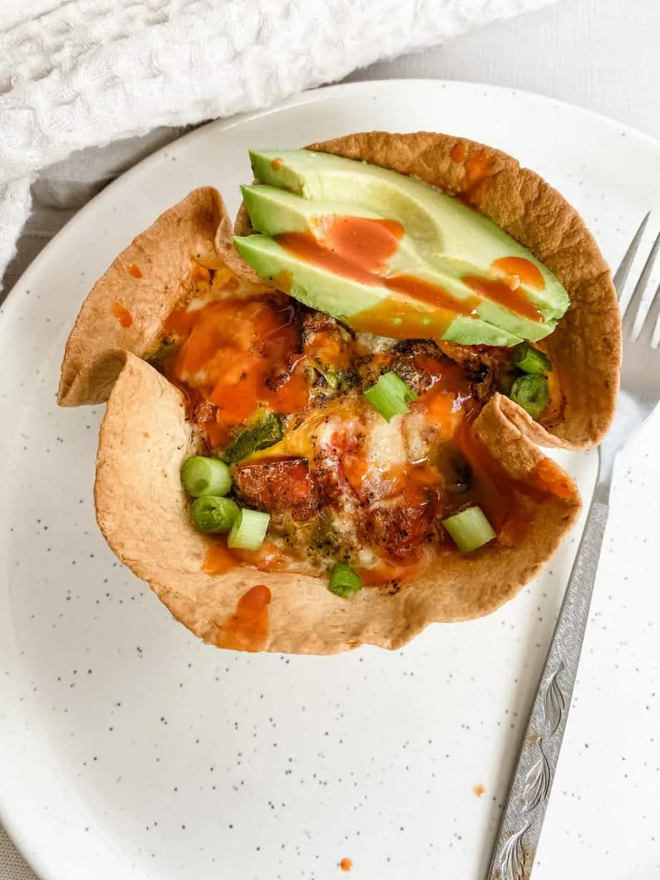air-fryer-egg-tortilla-bowl