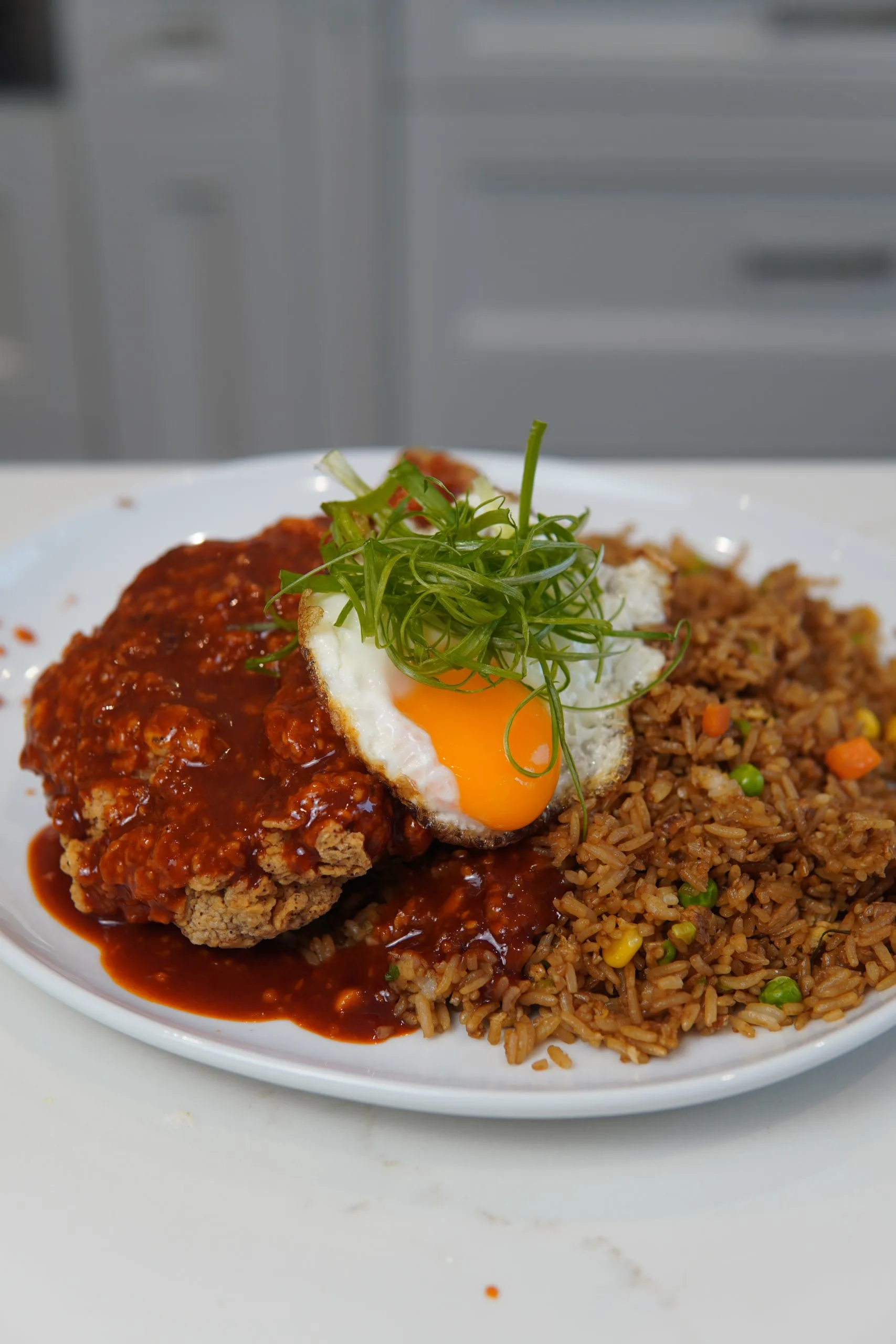 korean-fried-chicken-and-rice