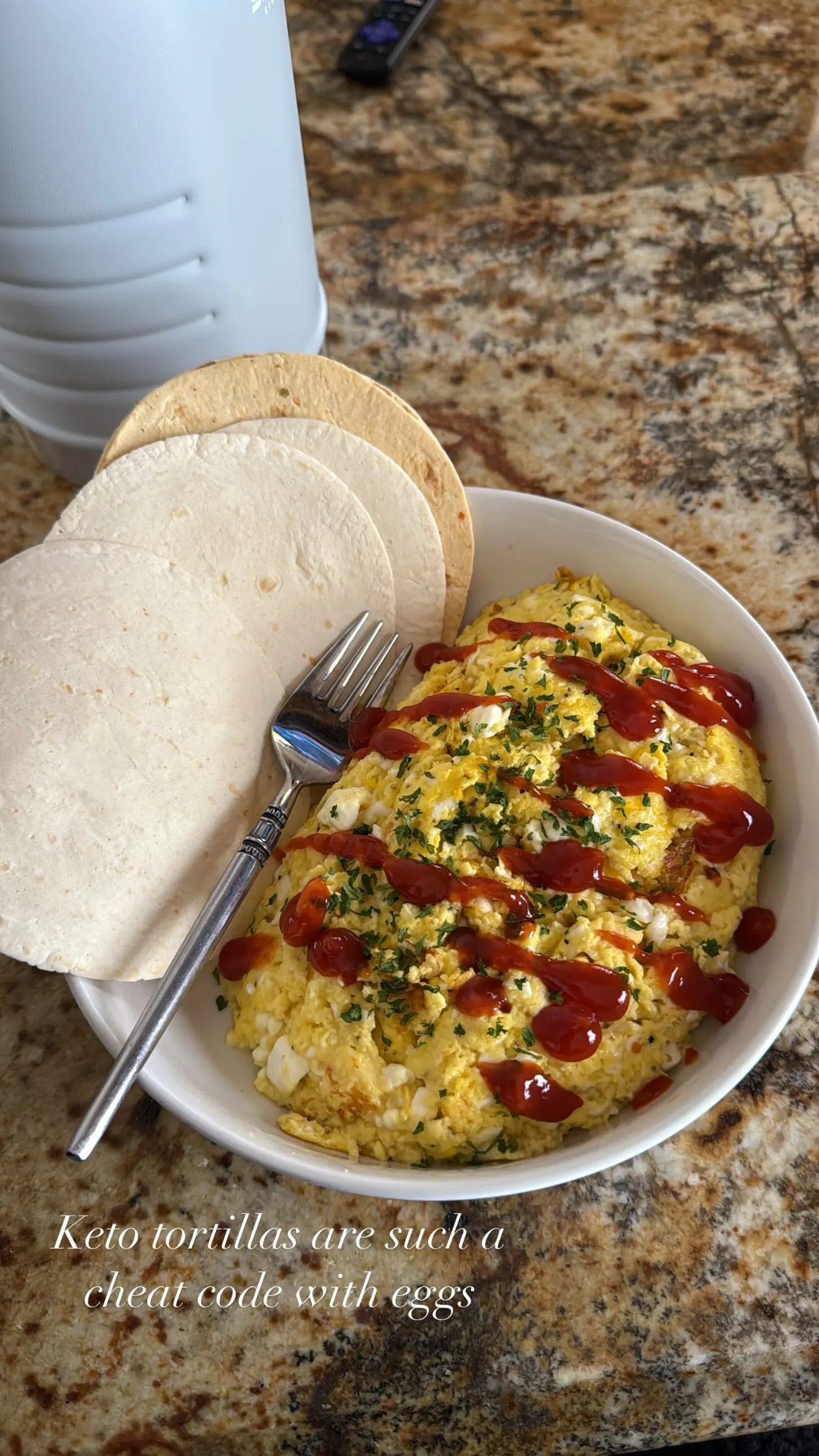 high-protein-cheesy-chicken-scrambled-eggs