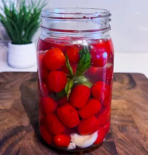 fermented-cherry-tomatoes-garlic-and-basil
