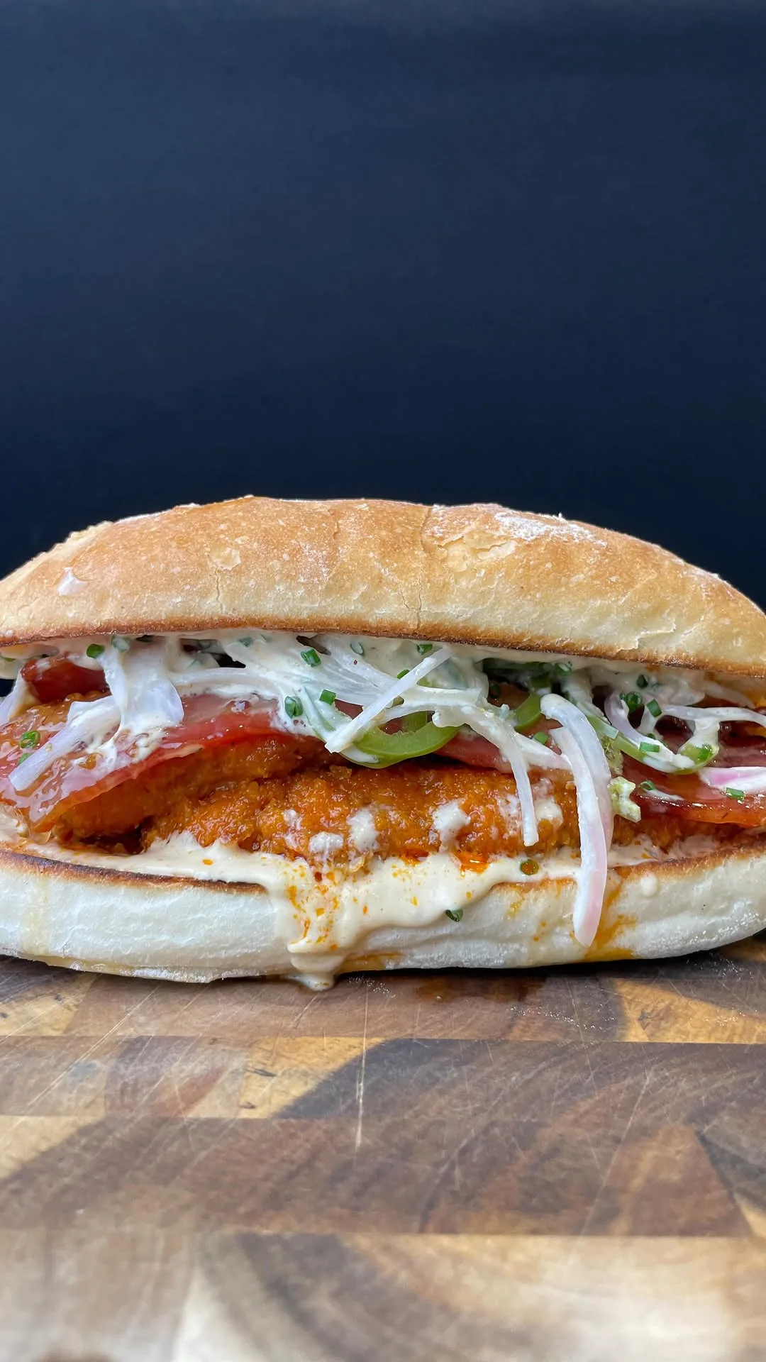 buffalo-chicken-with-maple-bacon-and-blue-cheese-sauce