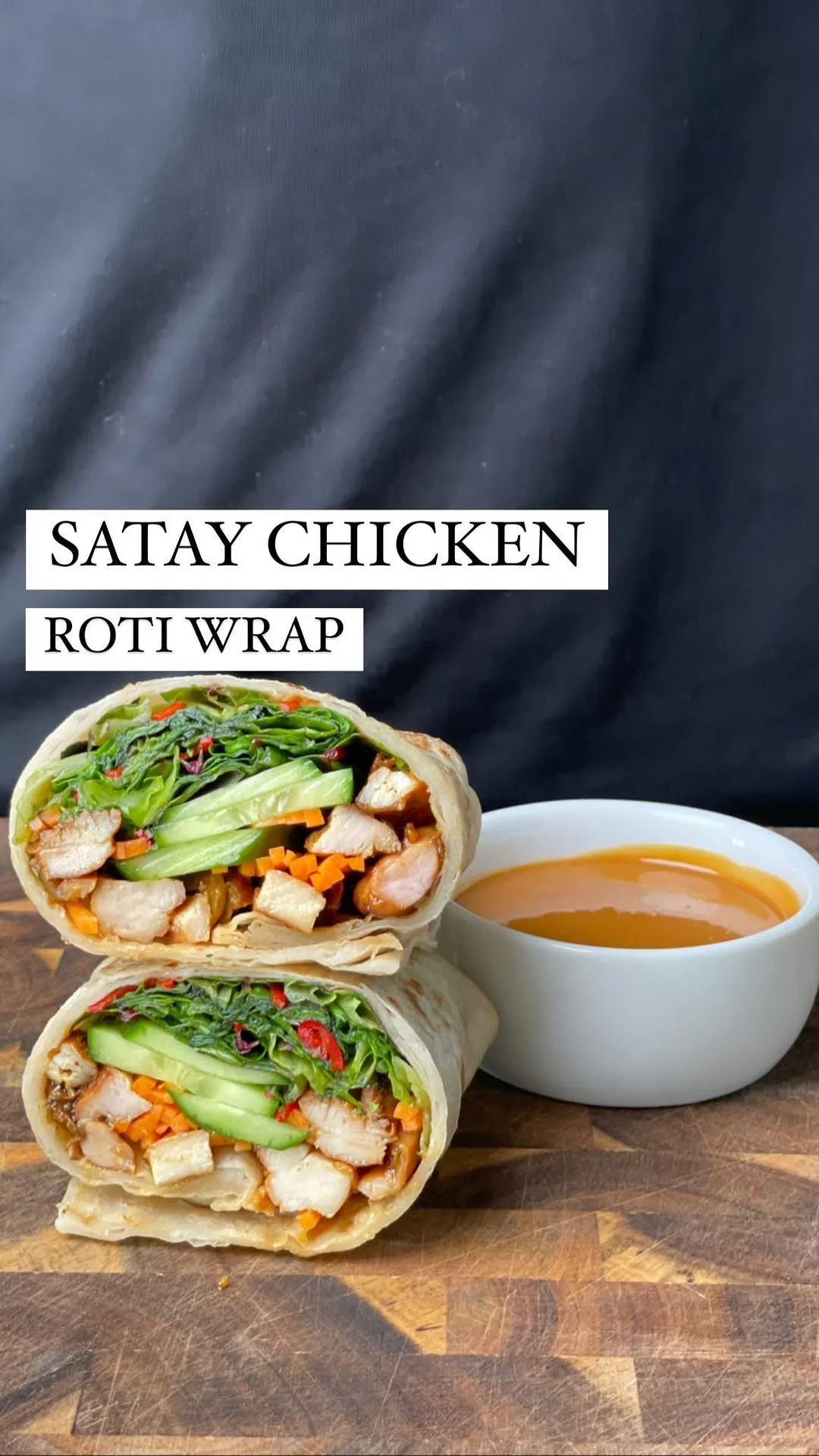 satay-chicken-wrap