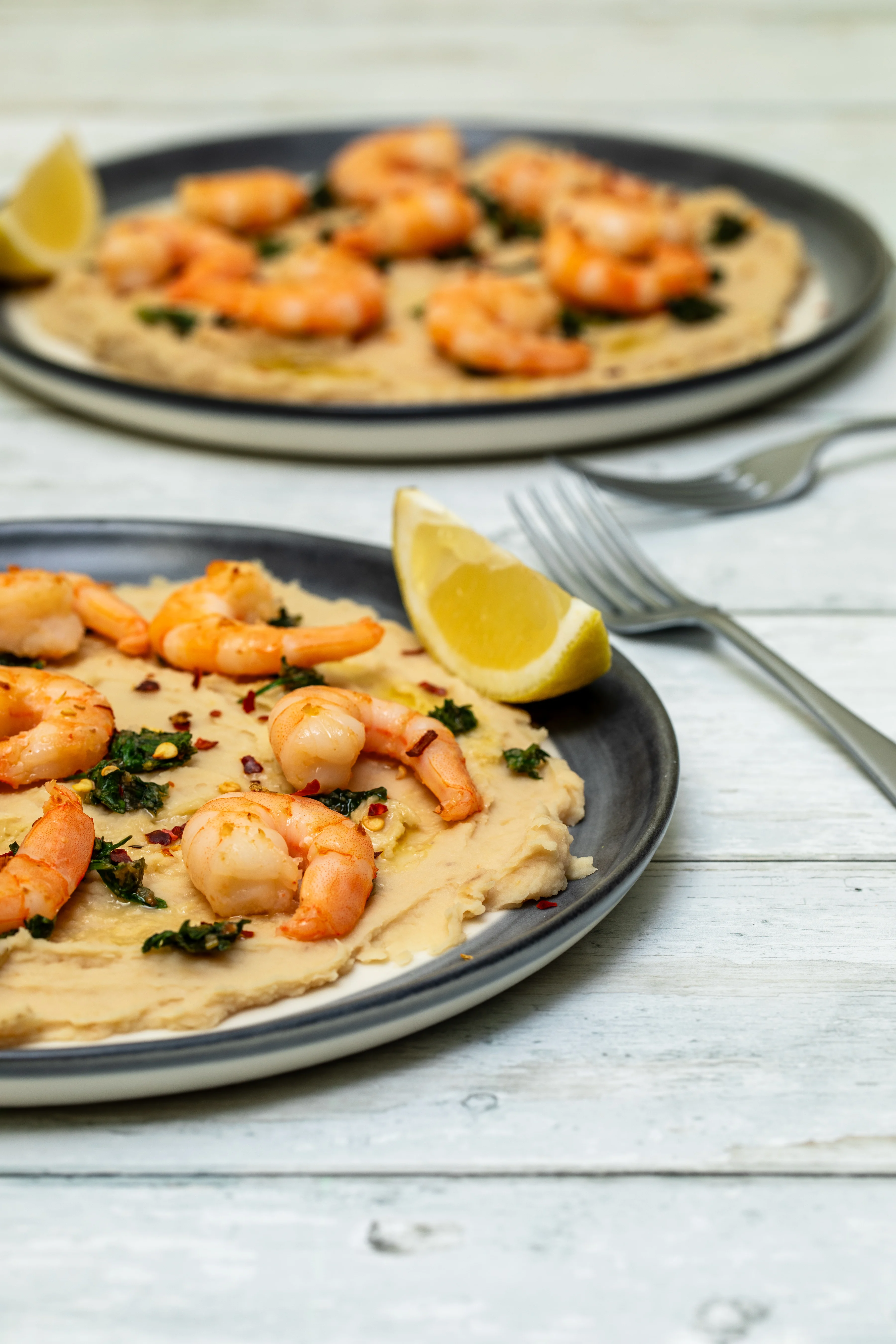 garlic-and-chilli-prawns-with-butter-bean-puree