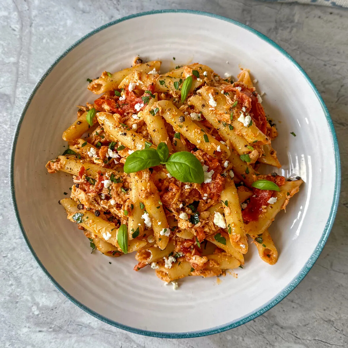 easy-salmon-feta-pasta-with-tomato-(new-baked-recipe)