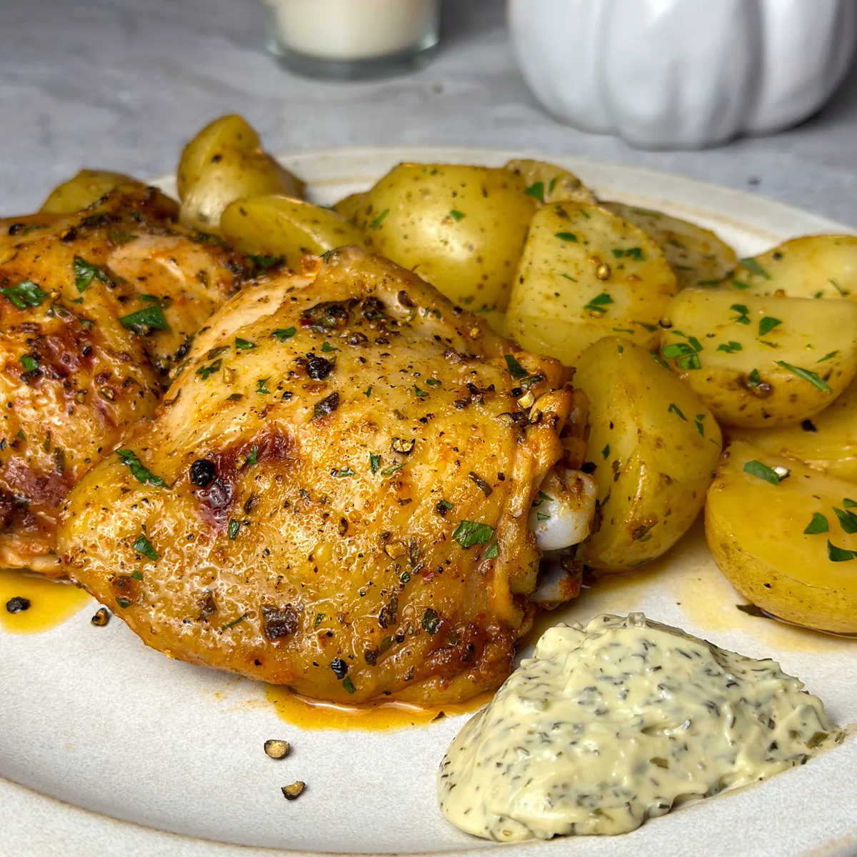 roasted-mediterranean-chicken-thighs-and-baby-potatoes