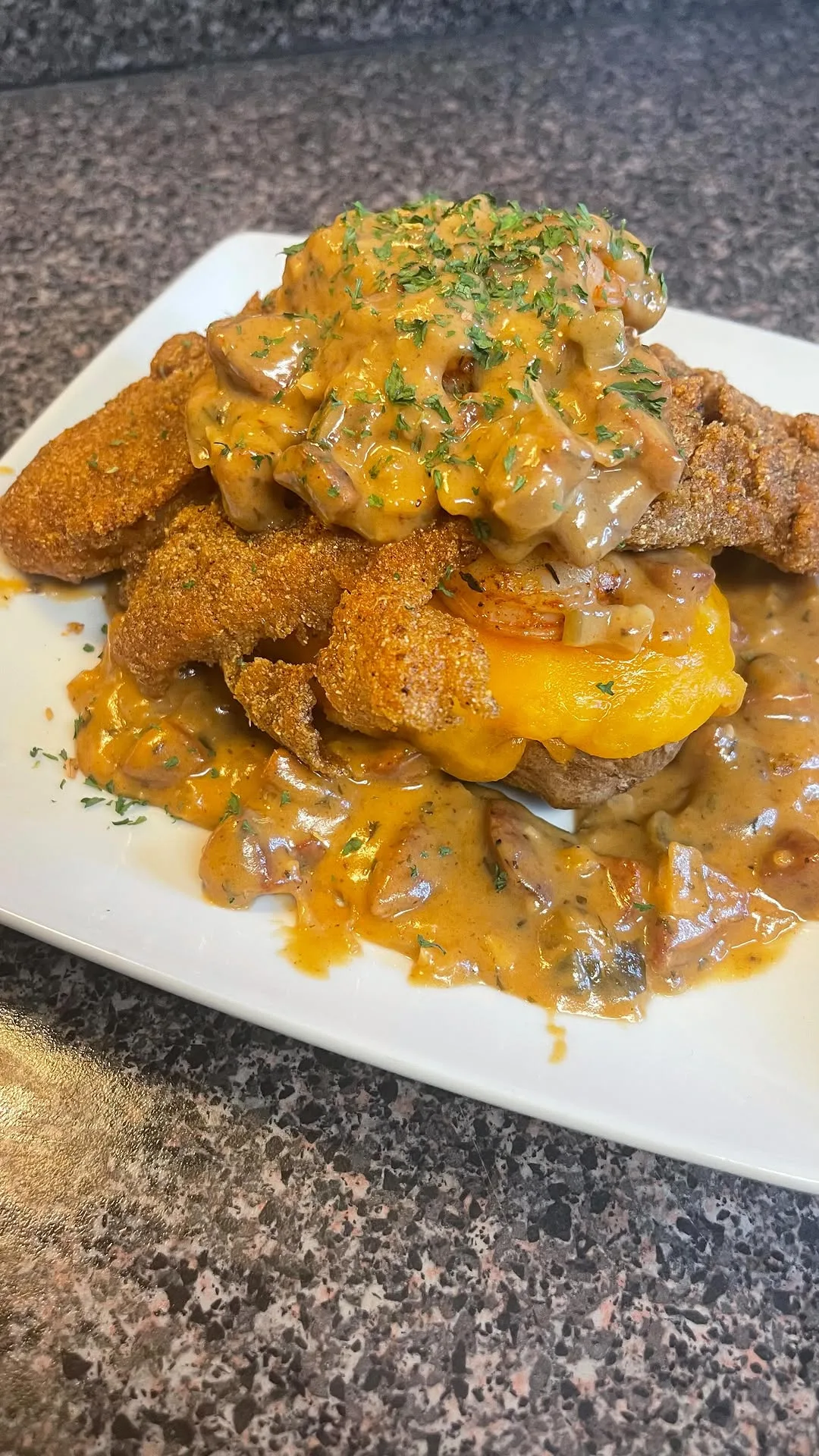 loaded-baked-potatoes-with-seafood-and-sausage