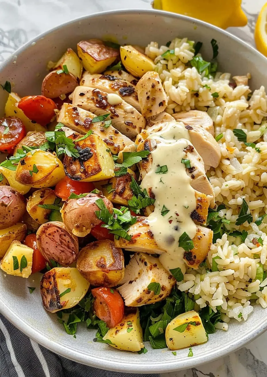 honey-dijon-greek-chicken-and-garlic-butter-potatoes