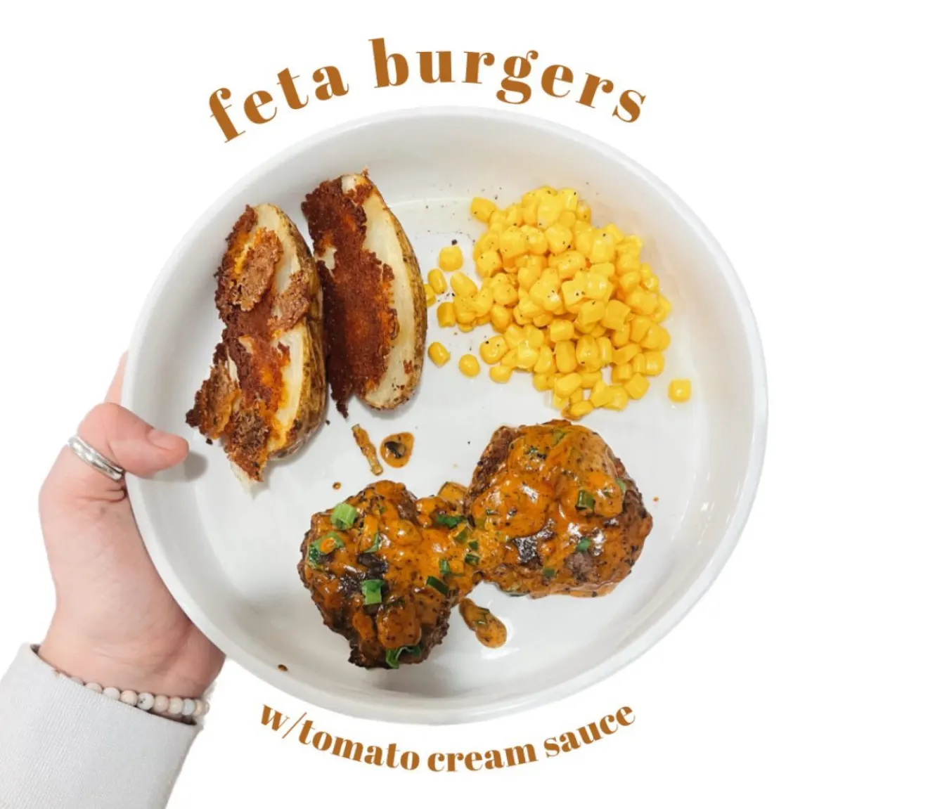 feta-cheese-burgers-with-creamy-tomato-sauce