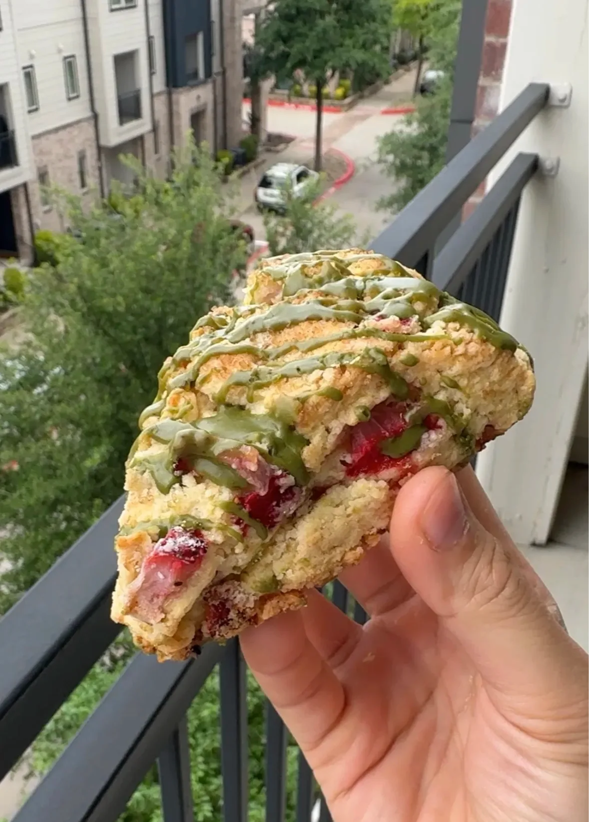 matcha-strawberry-scones!