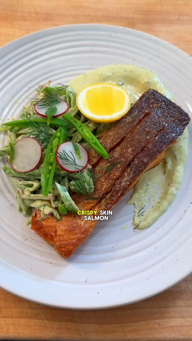 crispy-skin-salmon-with-snap-pea-salad
