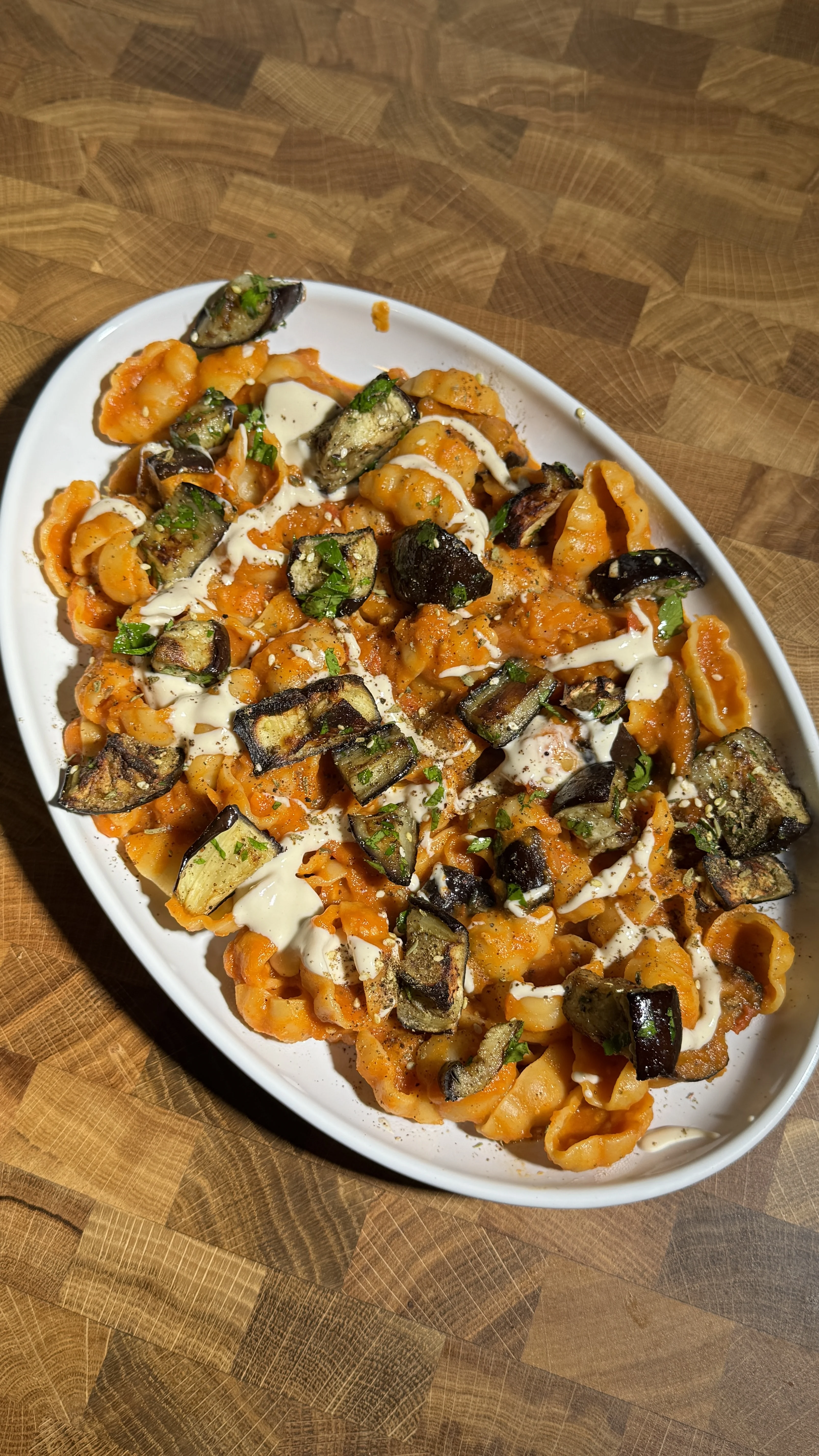roasted-aubergine-pasta-with-tahini-sauce