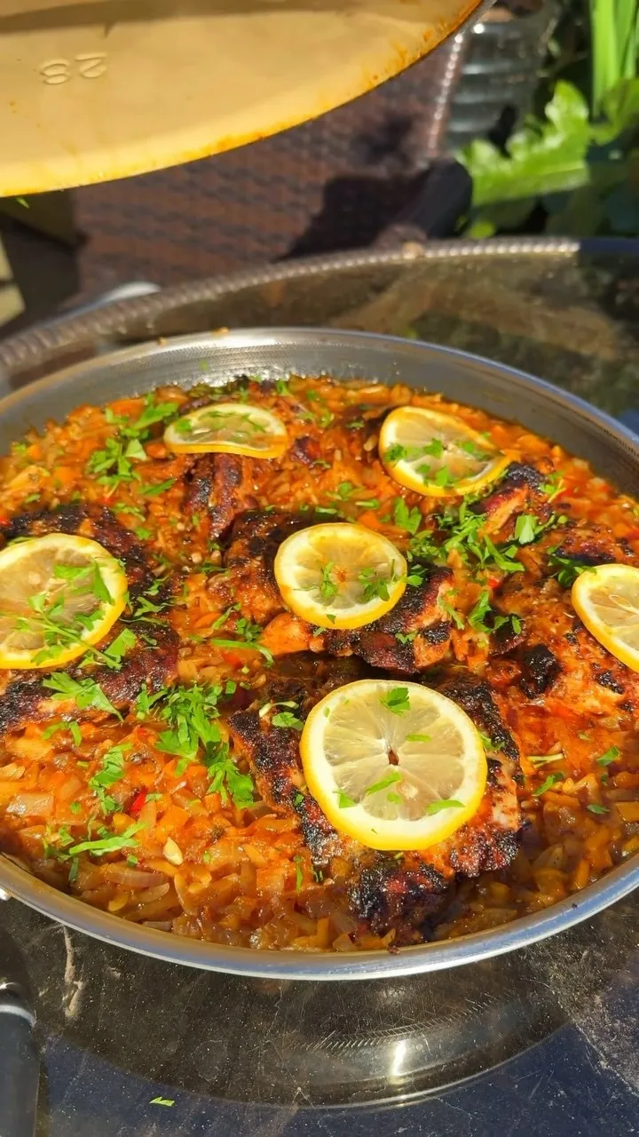 one-pot-jerk-chicken-orzo