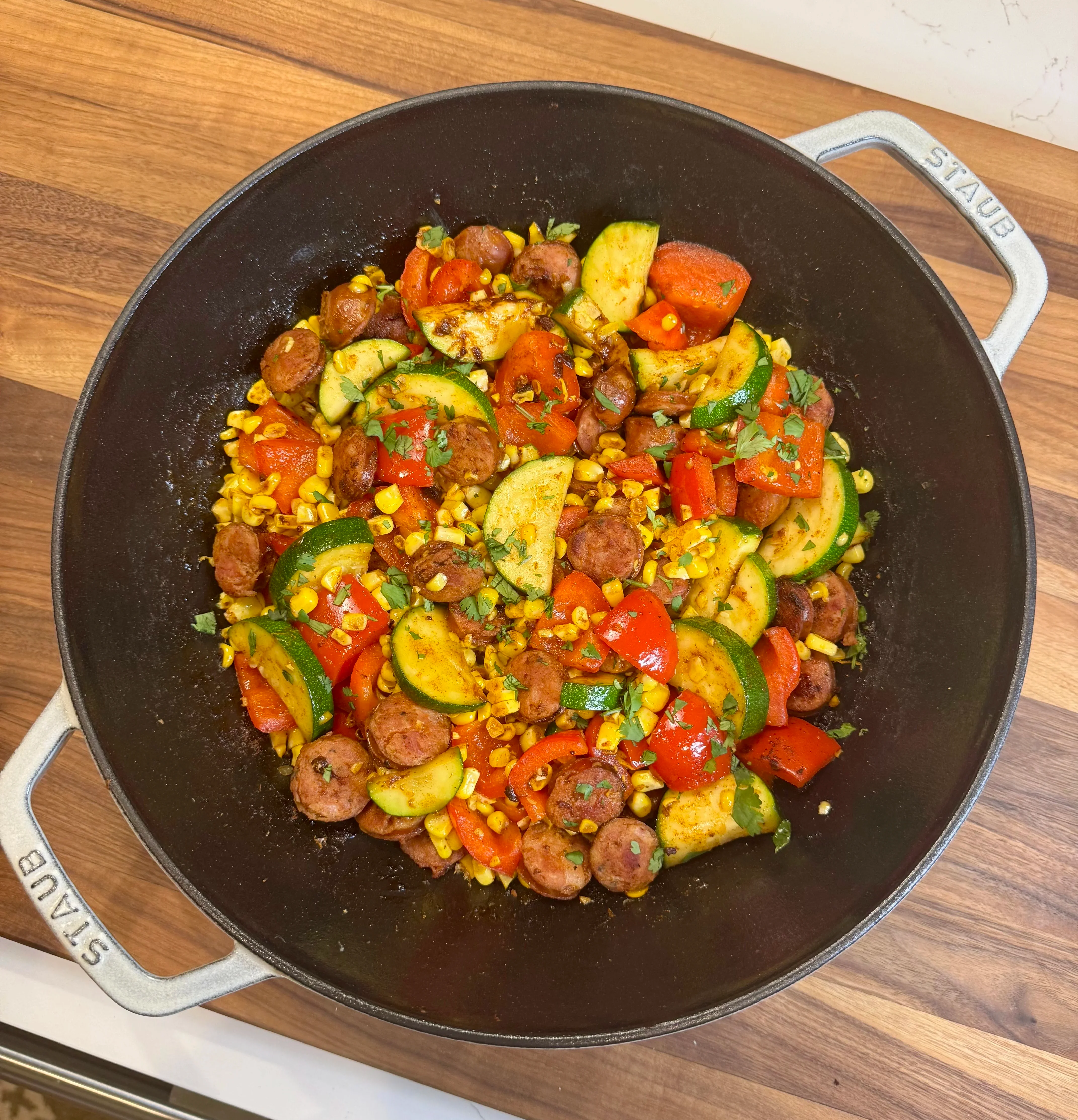 summer-sausage-and-veggie-skillet