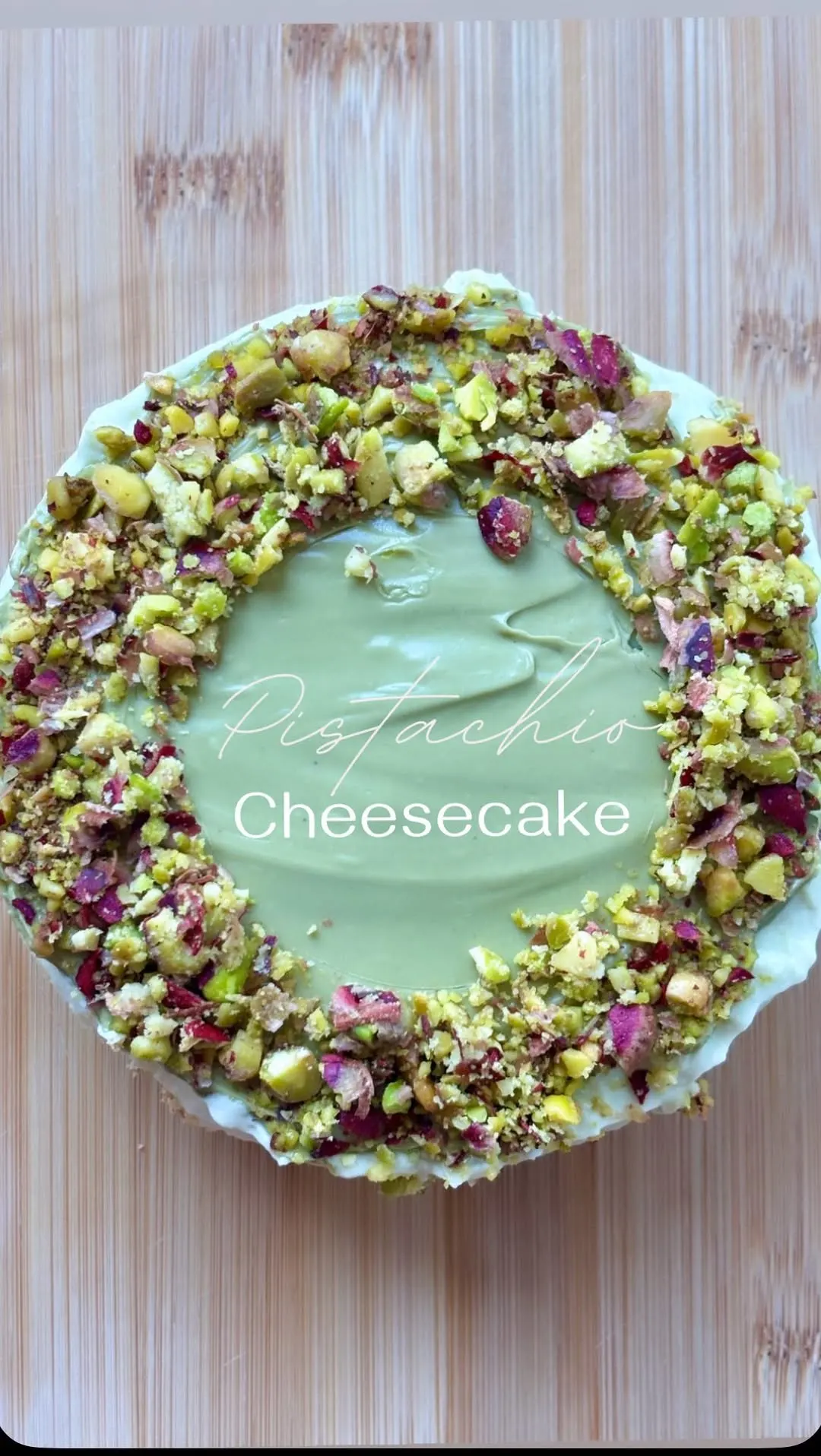 homemade-pistachio-cheesecake