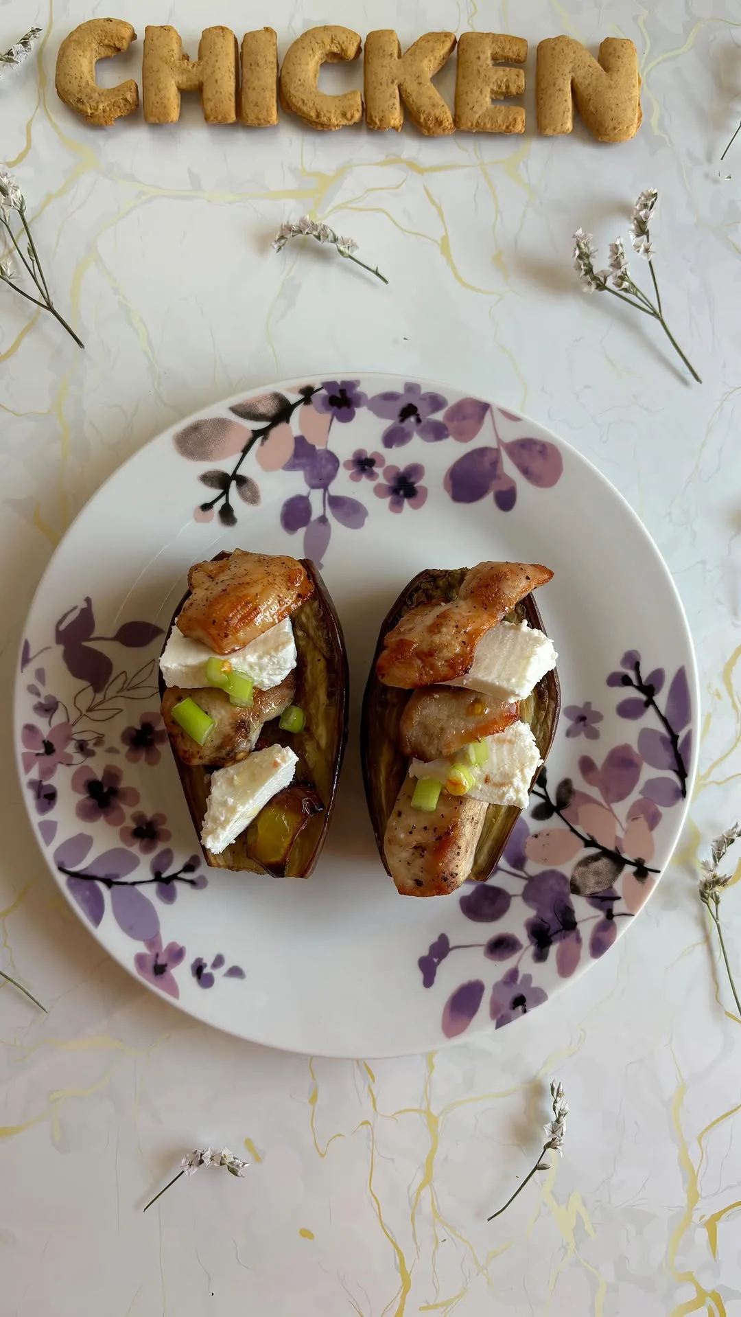oven-baked-eggplant-papoutsakia-with-chicken-and-anthotyro