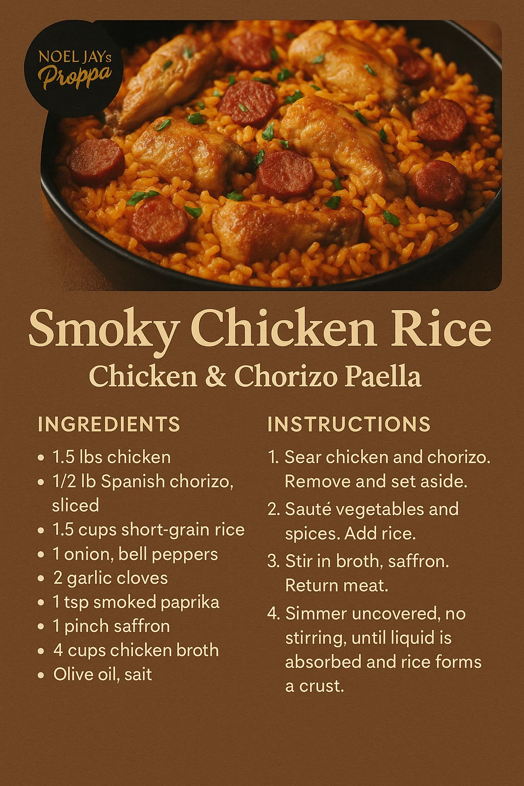 smokey-chicken-ricechicken-and-choriza-paella