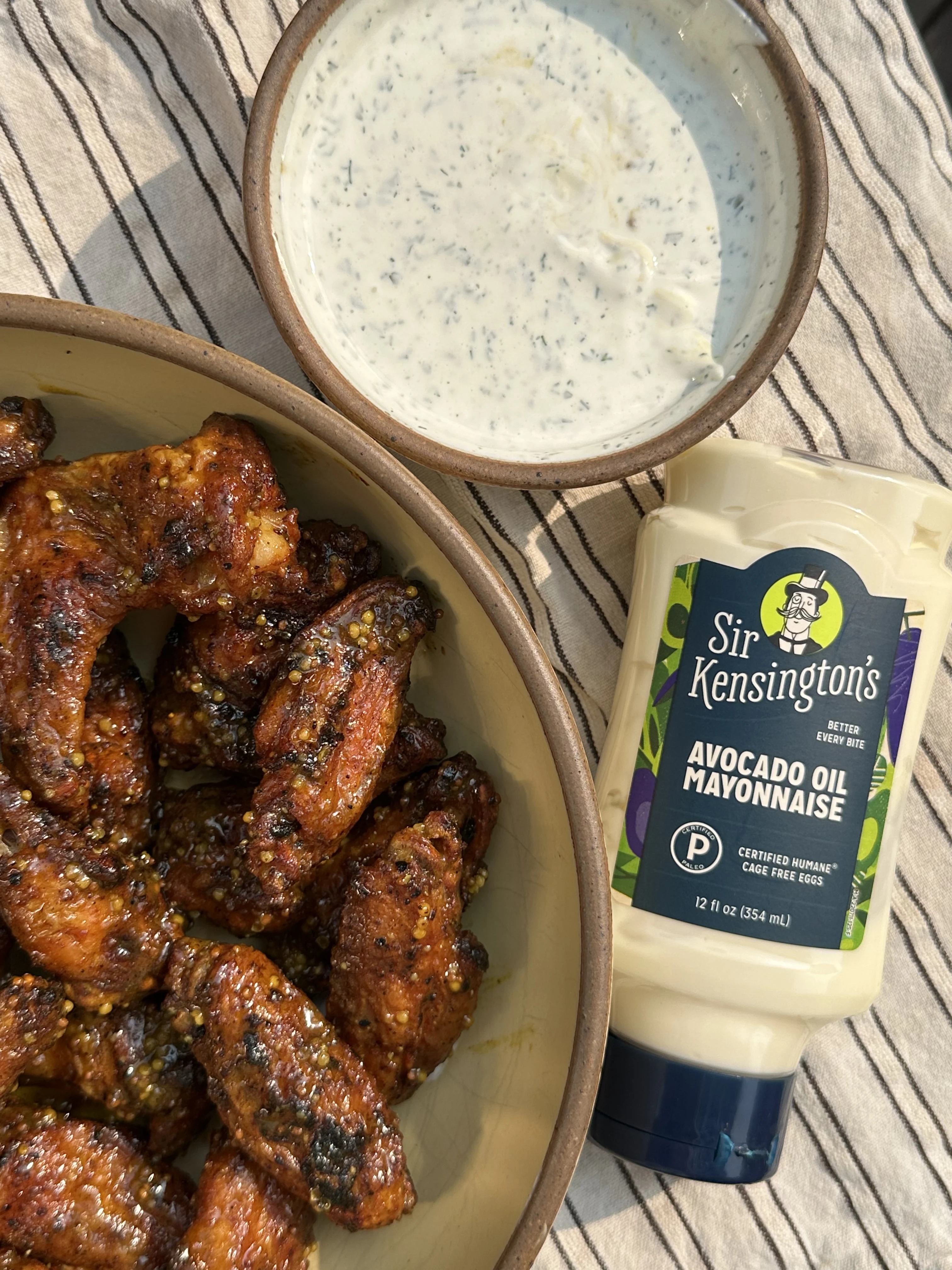 turmeric-honey-mustard-chicken-wings-and-gut-friendly-ranch